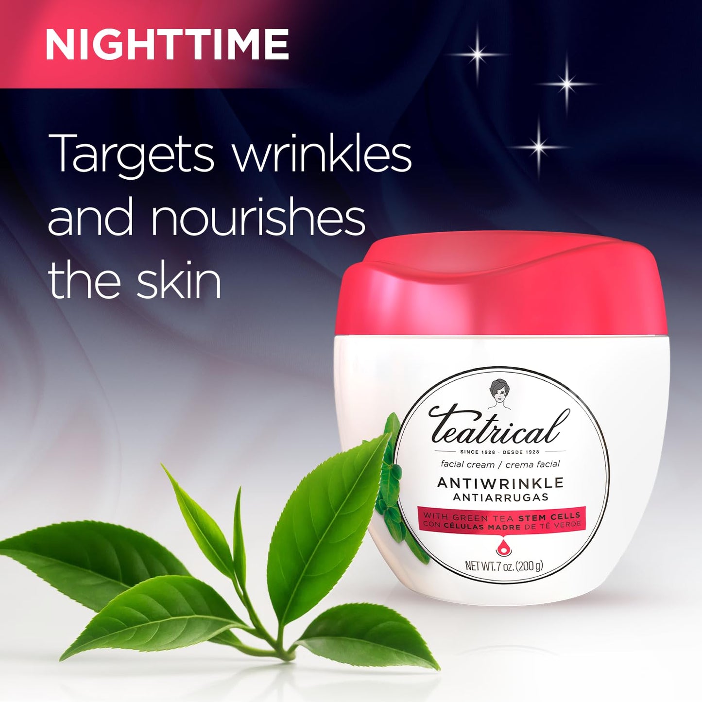 TEATRICAL Day & Night Skincare Set, Face Moisturizer for Day with Avocado & Anti-Wrinkle Cream for Night with Green Tea, Stem Cell Face Cream Beauty & Personal Care TEATRICAL
