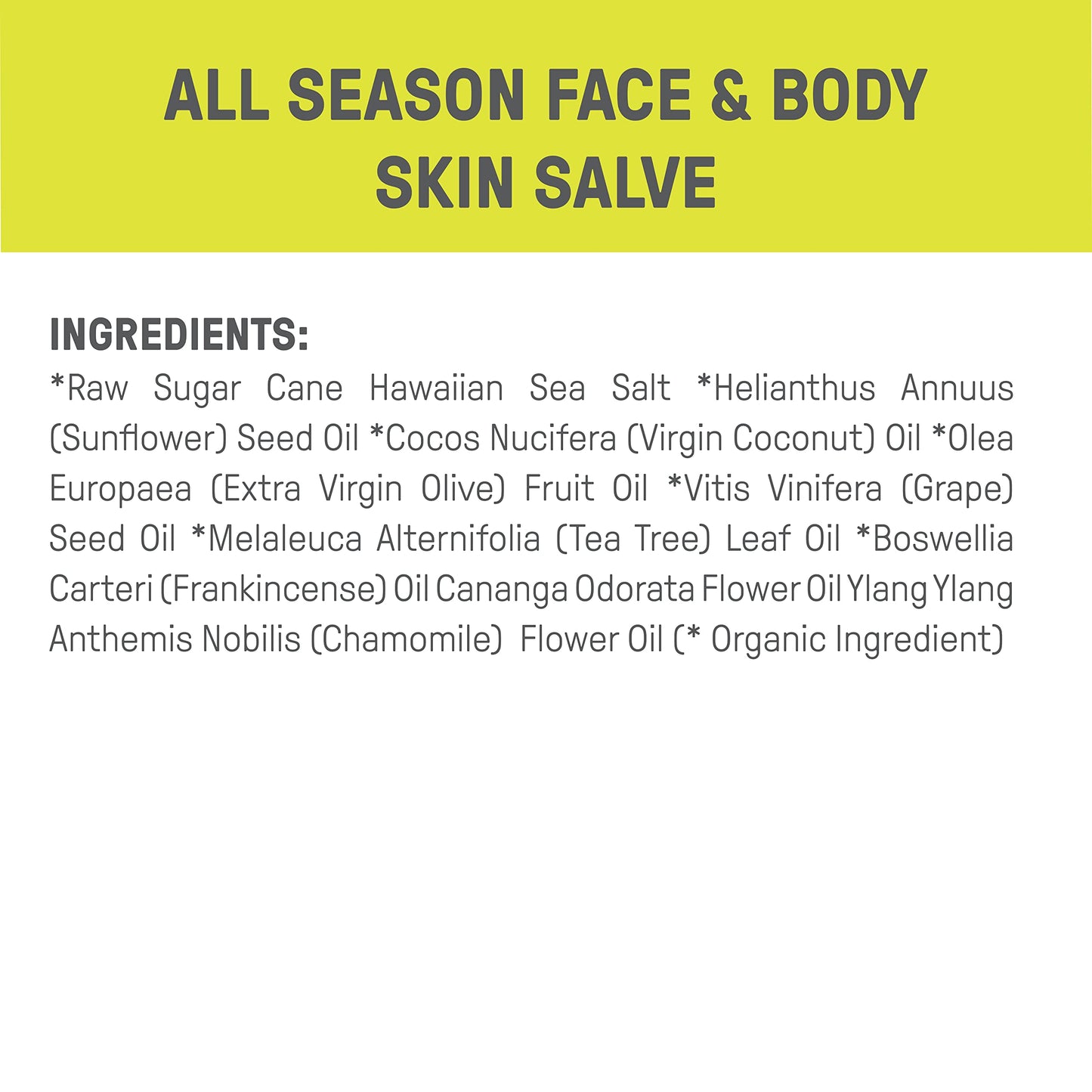 Raw Elements All Season Face + Body Skin Salve - Heal and Rejuvenate with Shea Butter, Hemp, and Chamomile in Bio-Resin Travel Size Body Lotion, 1.8 Beauty & Personal Care Raw Elements