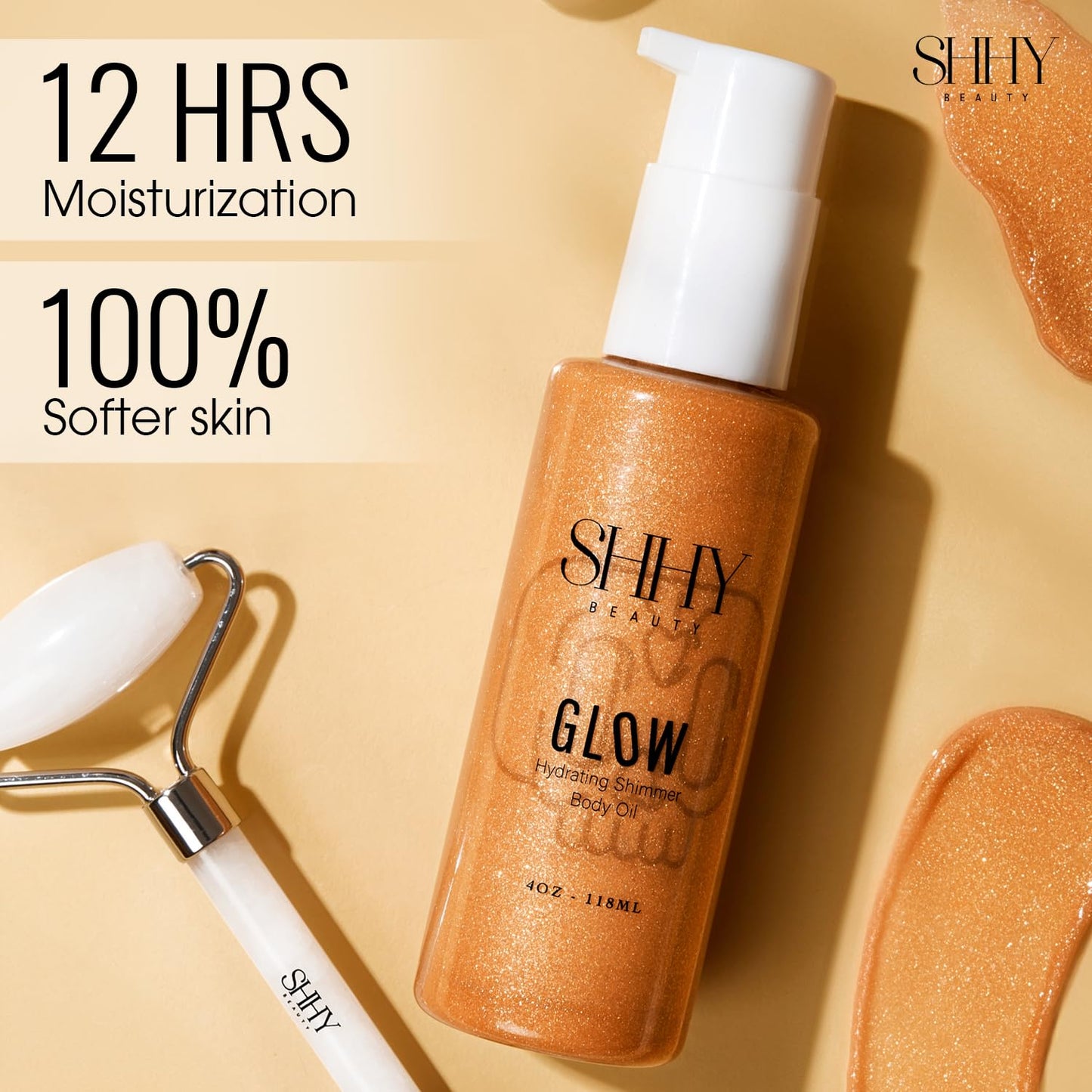 SHHY BEAUTY GLOW Hydrating Shimmer Body Oil for Radiant Skin, Shimmer and hydration for all day Glow. Beauty & Personal Care SHHY BEAUTY