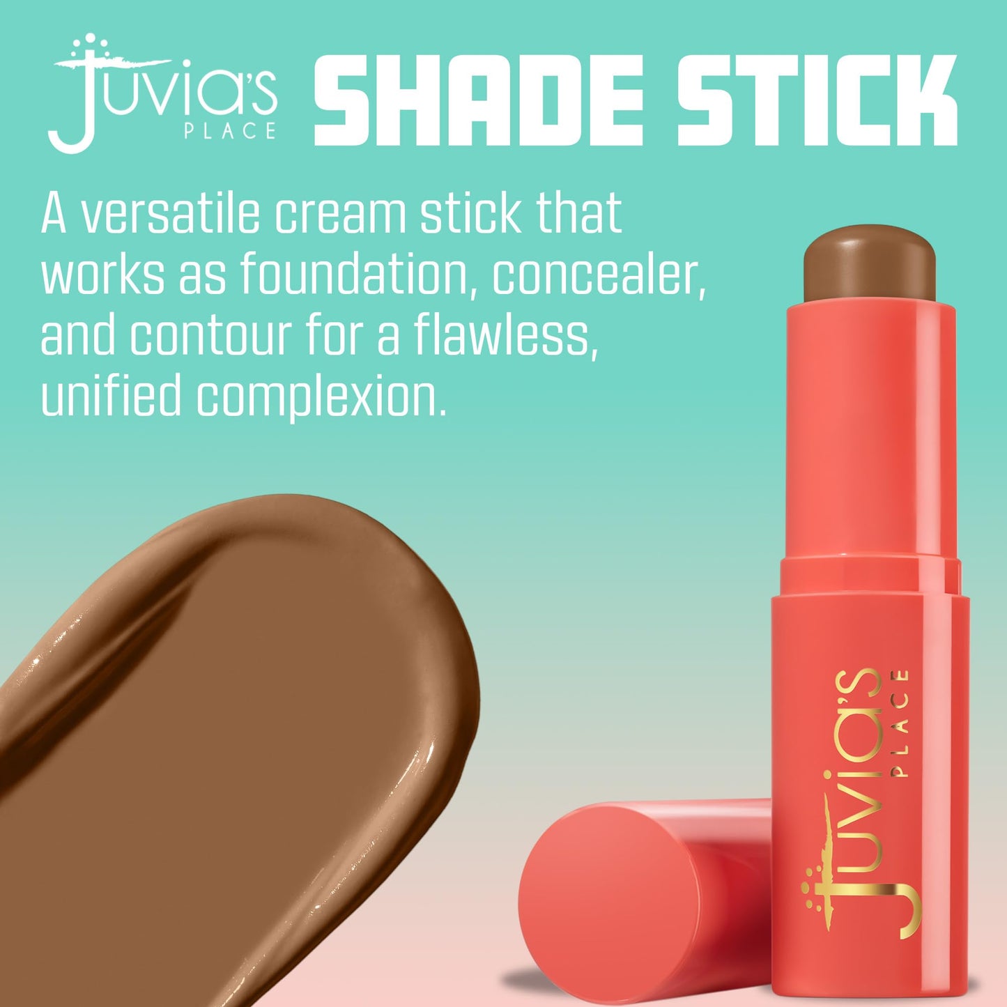 Juvia's Place I Am My Skin Hydra-Tint Foundation Stick - 9 Guinea - Cool, Rich Brown with Neutral Tones, Buildable, Hydrating & Blurring Coverage Beauty & Personal Care Juvia's Place