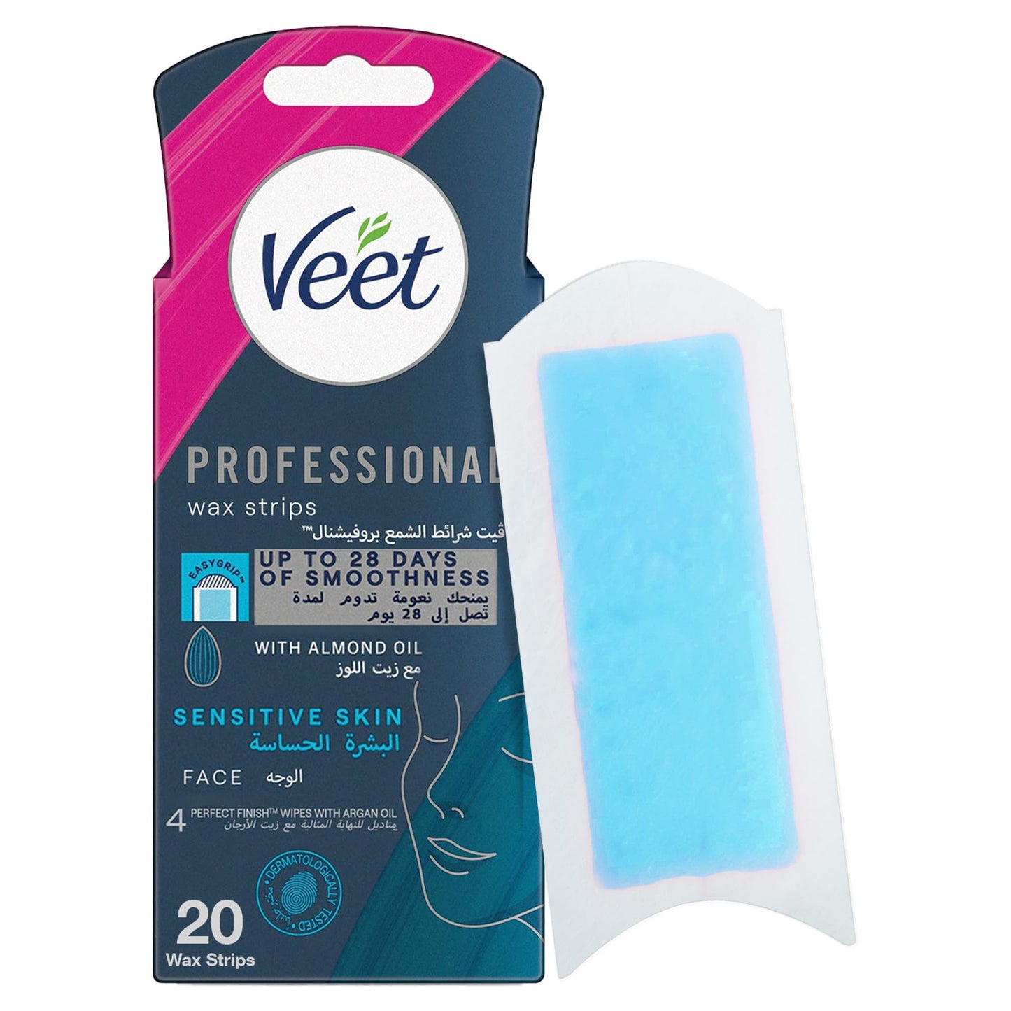 Veet Face Cold Wax Strips for Normal Skin, Pack of 20 Beauty and Personal Care Veet