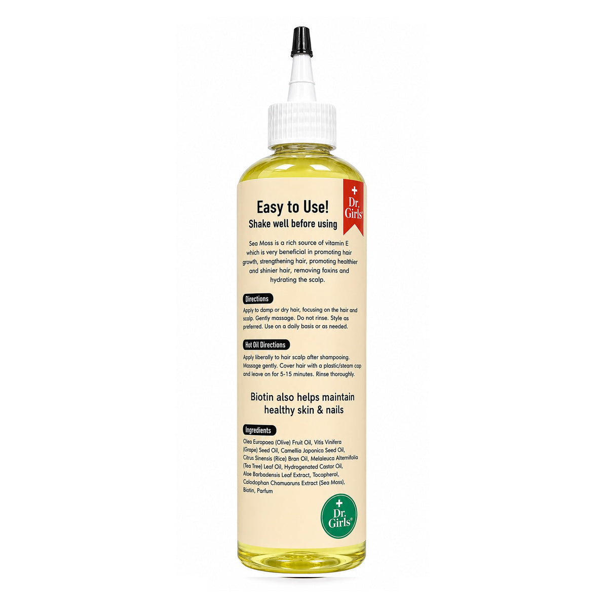 Dr Girls Rice Water Hair Growth Oil, 6.08 fl oz (Sea Moss)