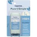 Coppertone Pure and Simple Mineral Sunscreen Stick SPF 50, Water Resistant, Hypoallergenic, Face Sunscreen with Broad Spectrum UVA/UVB Protection Beauty & Personal Care Coppertone