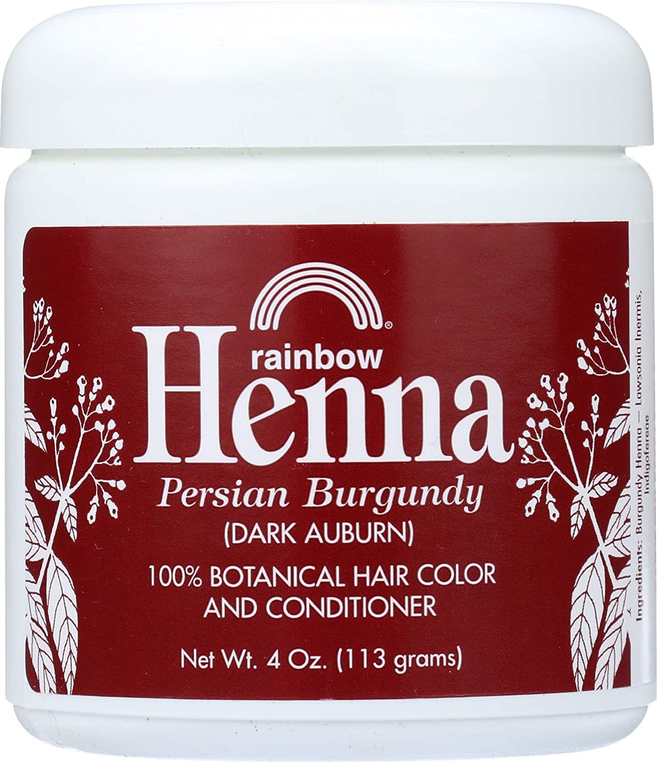 Rainbow Research - Henna Persian Burgundy Dark Auburn Hair Color - 4 Oz, 4 Pack (Image May Vary)4 Beauty & Personal Care Rainbow Research