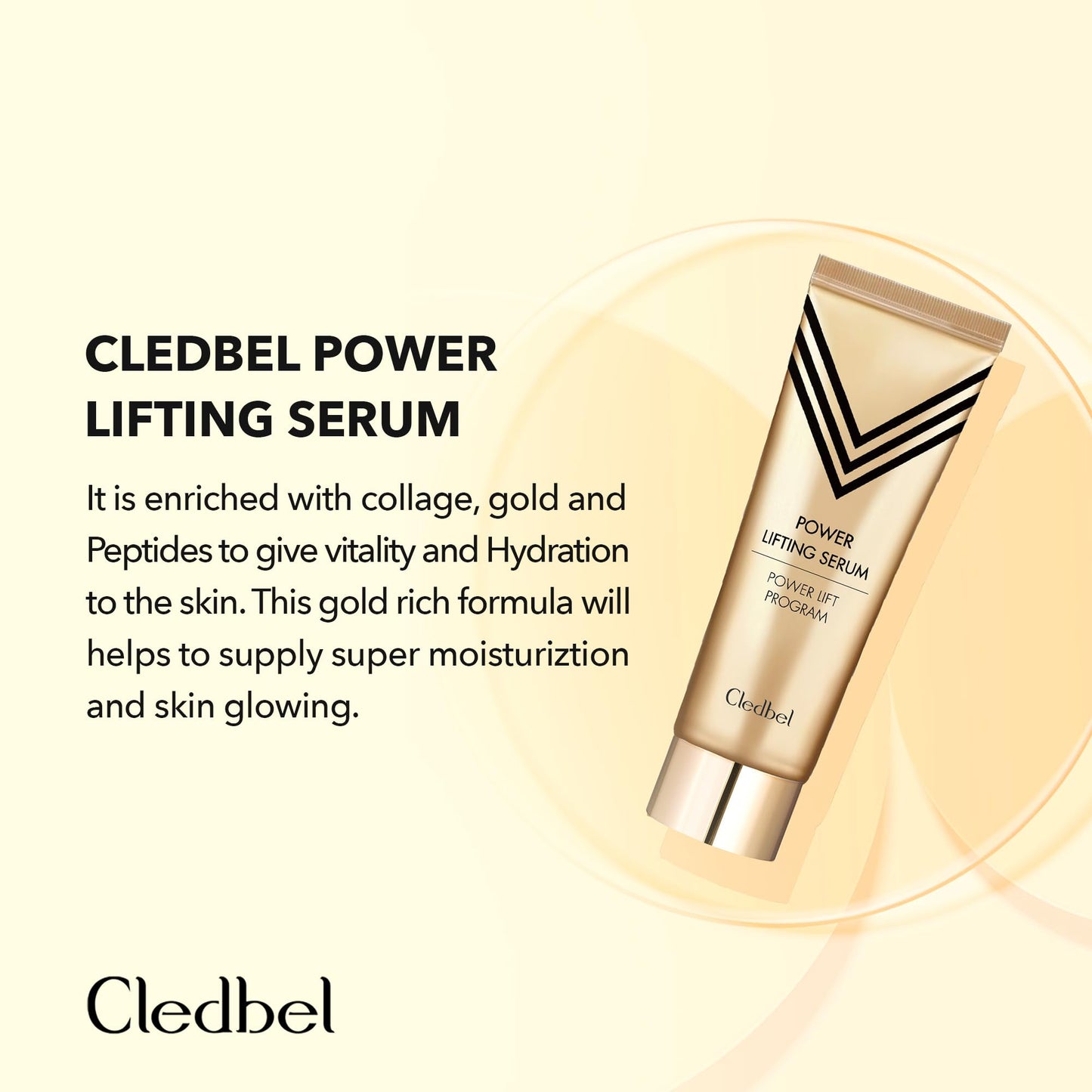 Cledbel Power Lifting Serum 90ml / 3.04 fl oz - Anti-Aging, Hydrating, Radiance Boosting, Firming Facial Serum, Korean Skin Care for All Skin Types. Beauty & Personal Care Cledbel