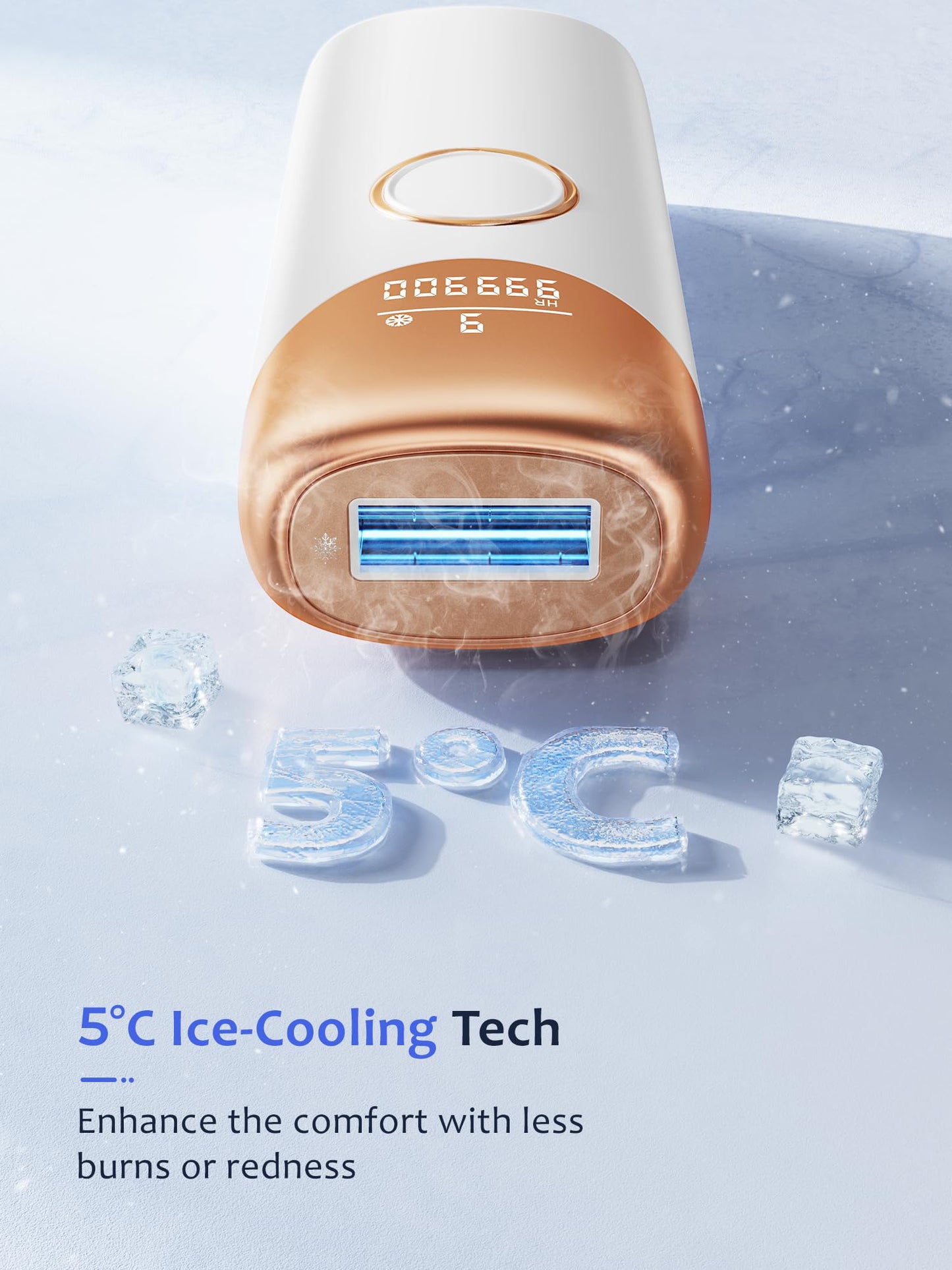 Ubroo Laser Hair Removal,IPL Hair Removal Device with 5? Ice Cooling,At-Home Laser Hair Removal for Women & Men,Body Legs Armpits Use (Gold) Beauty and Personal Care Ubroo