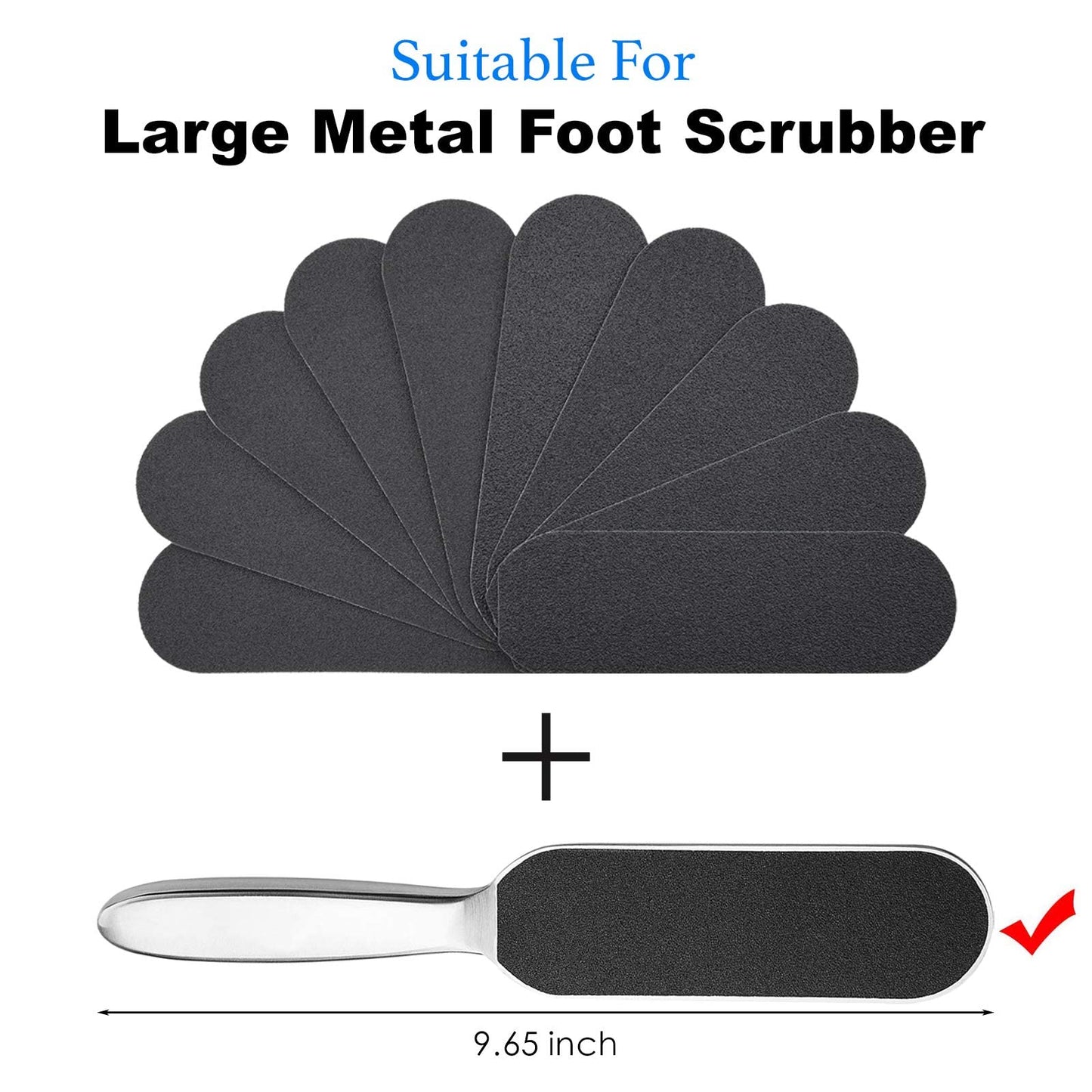 EagleKing Stainless Steel Foot File Refills, 40 Pieces Replacement Pads, Foot Rasp Pad with Removable Glue, Size 5.2" L x 1.7" W Beauty & Personal Care EagleKing