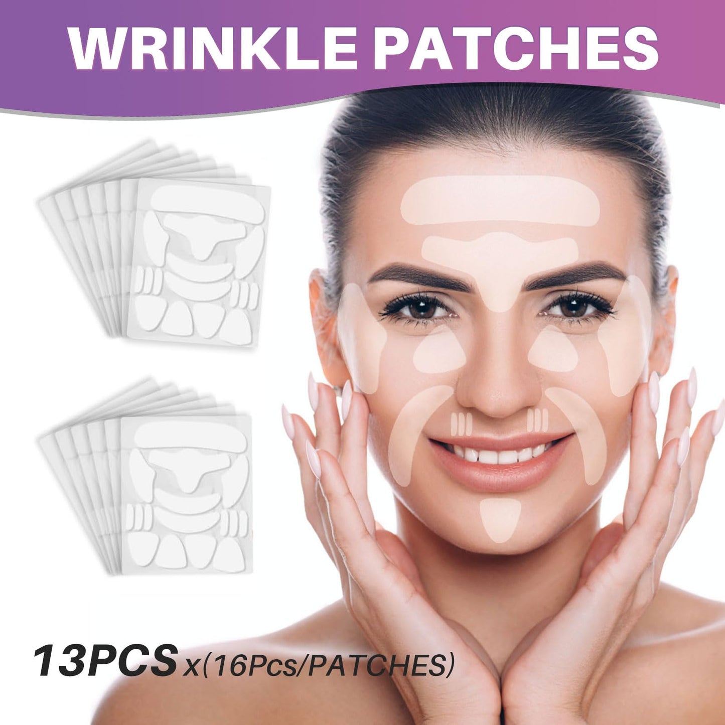 WENLIHAOBO Wrinkle Patches 208 Count,Face Patches for Forehead, Frown Lines, Smile Lines & Around Mouth, Overnight Pads for Fine Lines, Anti Wrinkle Beauty & Personal Care WENLIHAOBO