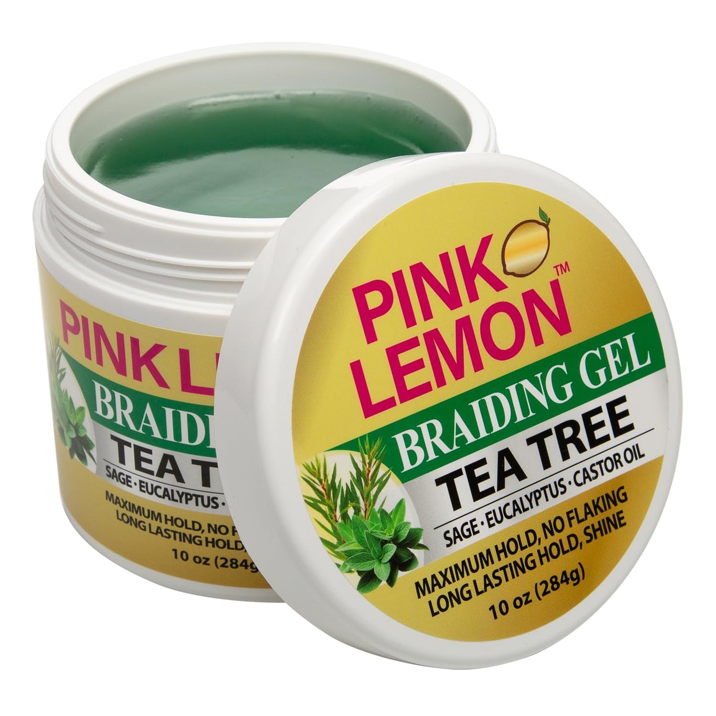 PINK LEMON Braiding Gel - Tea Tree - Maximum Hold, No Flaking, Long Lasting Hold, High Shine. For Micro, Inter, Dread, Faux, Loc, Twist, Braid, Edge Beauty & Personal Care PINK LEMON