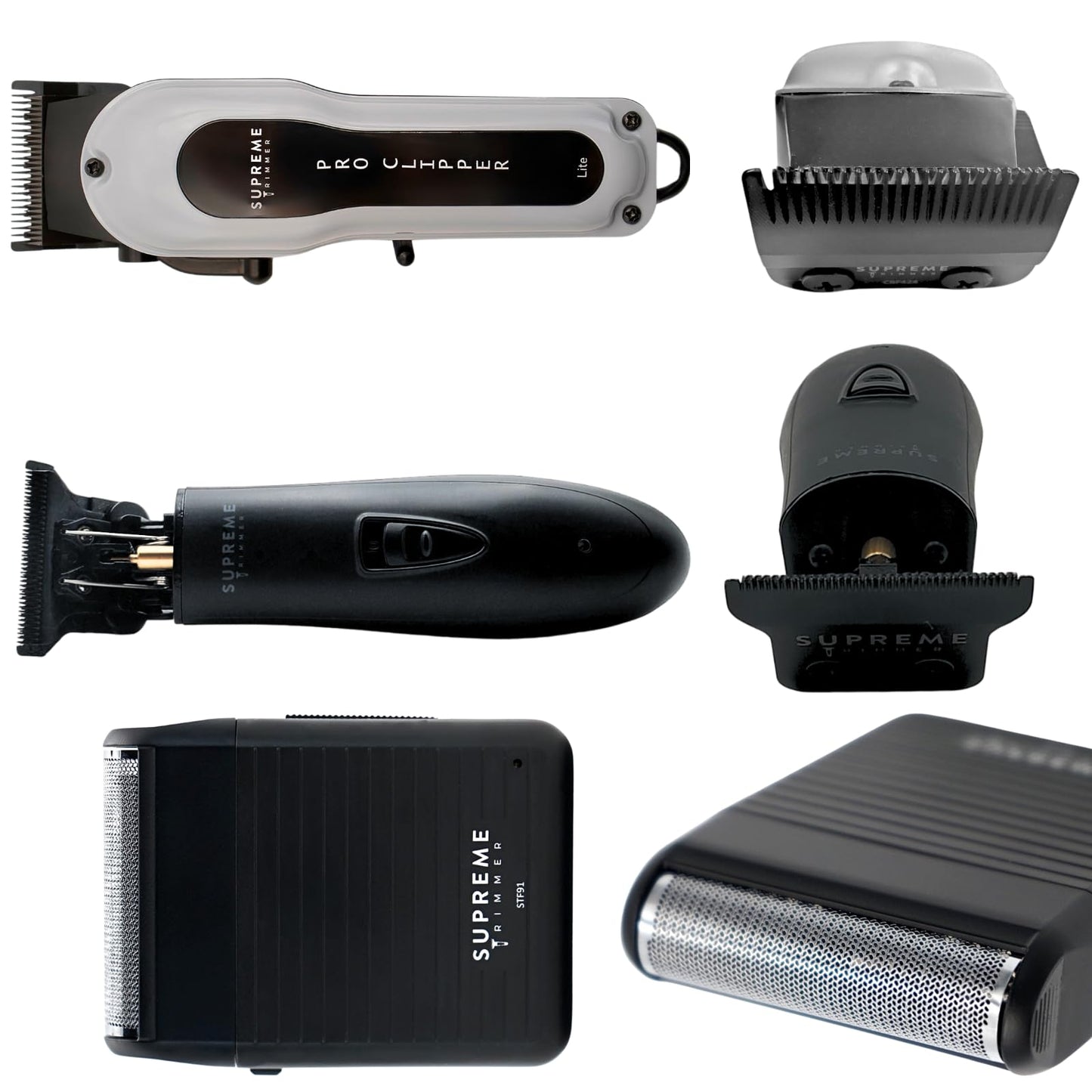 Supreme Trimmer 3-in-1 Barber Bundle - Pro Clipper Lite, DLC T-Shaper Trimmer, Solo Lite Foil Shaver - Professional Beard Trimmer/Clipper Kit - Value Beauty and Personal Care Supreme Trimmer