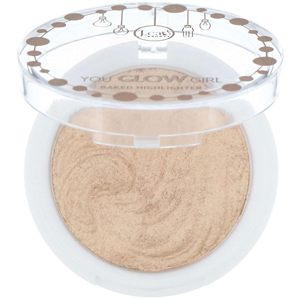 J.CAT BEAUTY You Glow Girl Baked Highlighter - Twilight, Cream, Unisex, Face Shaping Makeup, Shimmery