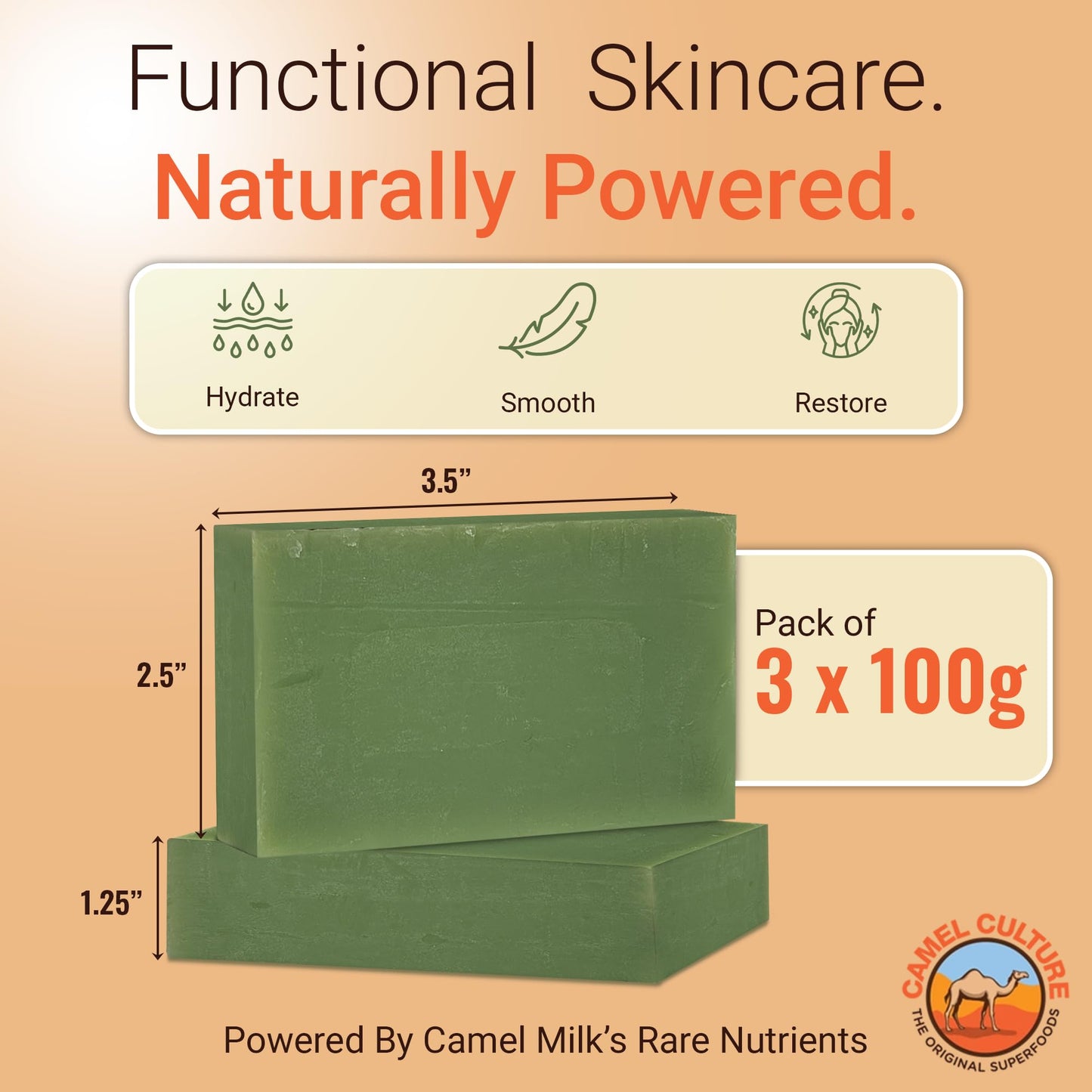 CAMEL CULTURE Tulsi and Neem Soap Bar (3 Pack) - Handcrafted, Soothing Camel Milk Soap - Nourishing, Nutrient and Vitamin Rich Men's Body Wash Beauty & Personal Care CAMEL CULTURE