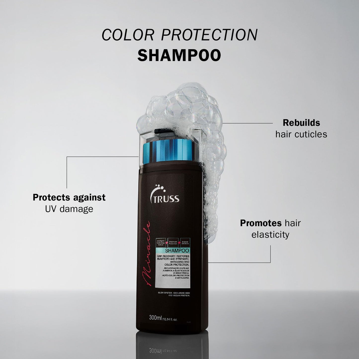 TRUSS Miracle Hair Shampoo - Anti-Aging & Color Protection Hair Shampoo for Women & Men - Formulated with Keratin & Vitamin E to Help Restore Beauty & Personal Care TRUSS