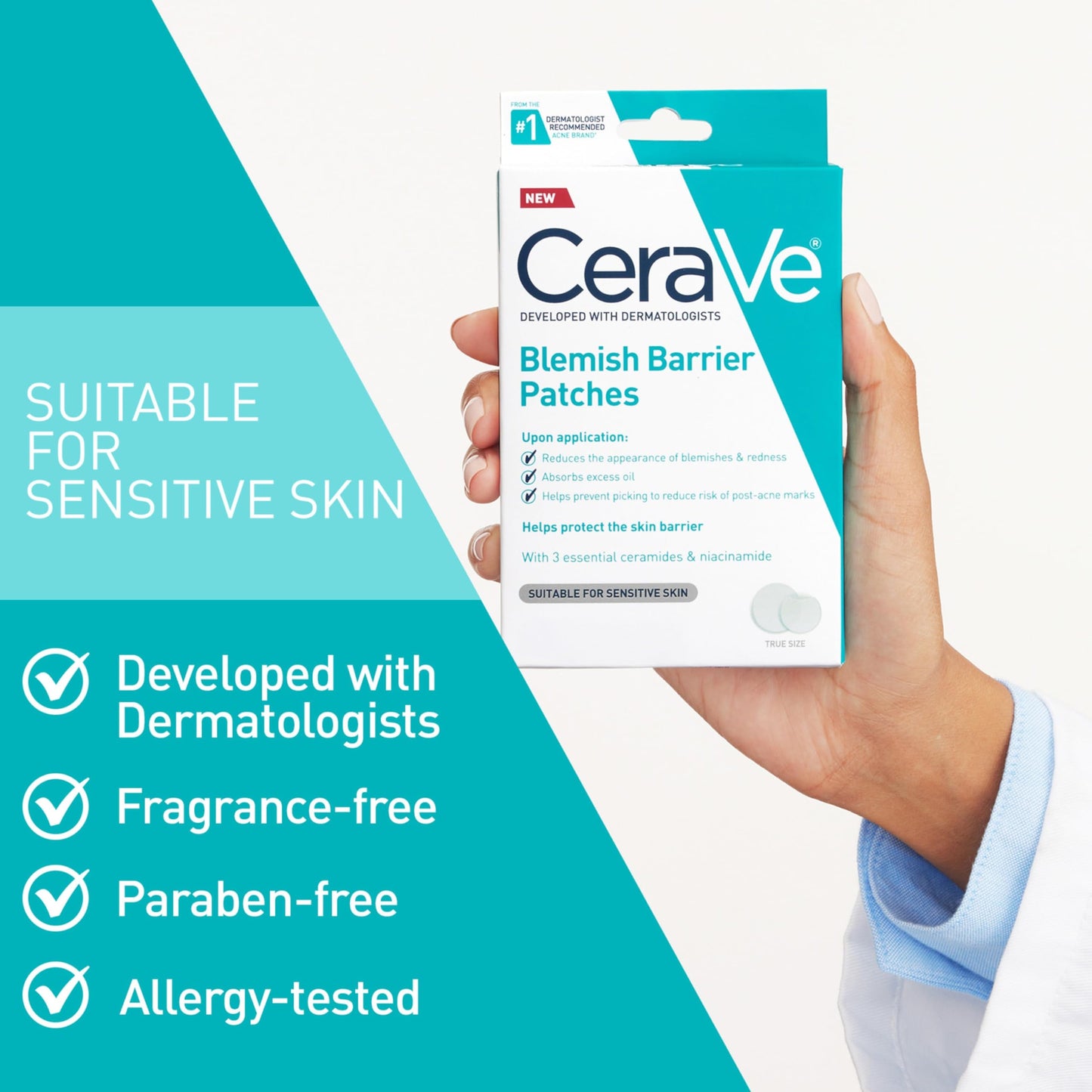 CeraVe Hydrocolloid Pimple Patches with Niacinamide, Ultra-Thin, 22ct Beauty and Personal Care CeraVe
