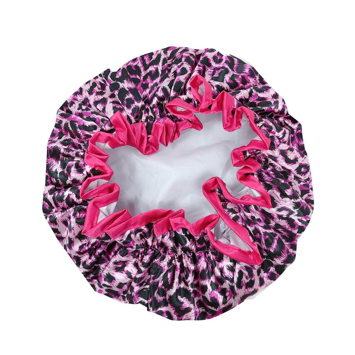 allydrew Reusable Women's Waterproof Shower Caps for Long Hair, Pink Leopard Beauty & Personal Care allydrew