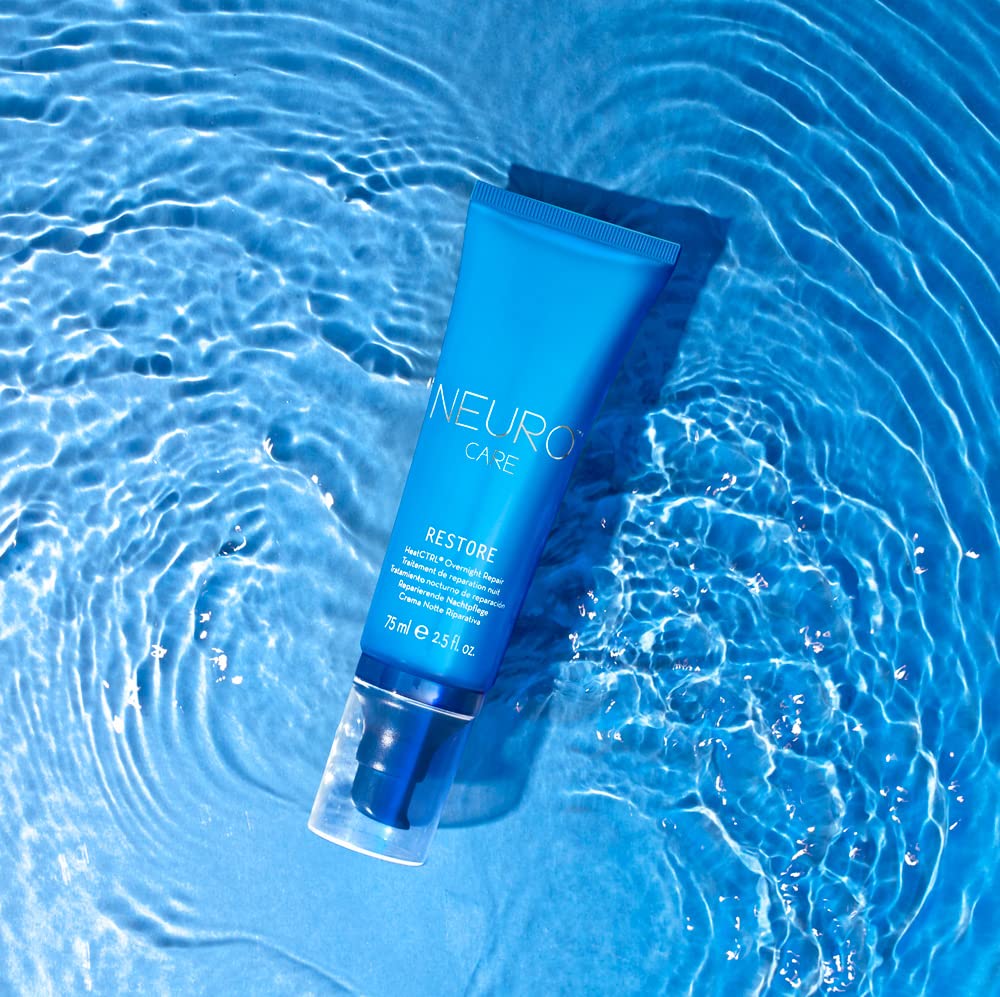 Neuro by Paul Mitchell Restore HeatCTRL Overnight Repair Leave-In Treatment, Pillow-Safe + Residue-Free, Heat Repair For All Hair Types, Especially