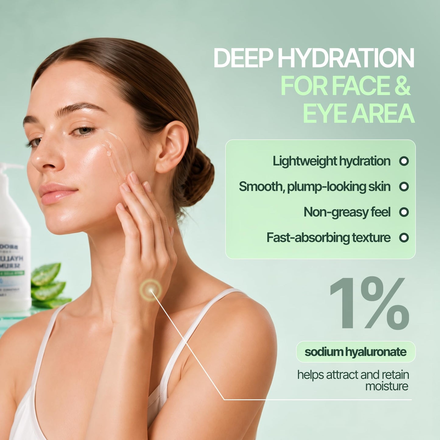 Hyaluronic Acid Serum 1 Gallon With Aloe and Vitamin B5, Customize or Use as is, Lightweight and Ultra-Hydrating, Made in the USA Beauty & Personal Care Brooksie Naturals
