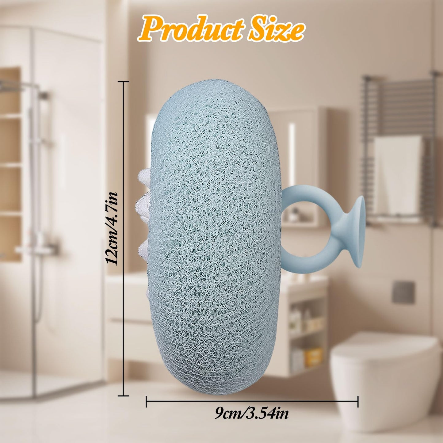 FWUNYVN 4Pcs New Upgrade 2-in-1 Sunflower Bath Ball, Ultra Soft Bath Sponge Cleaning Brush, Suction Cup Bath Ball with Finger Rings,Exfoliating Shower Beauty and Personal Care FWUNYVN