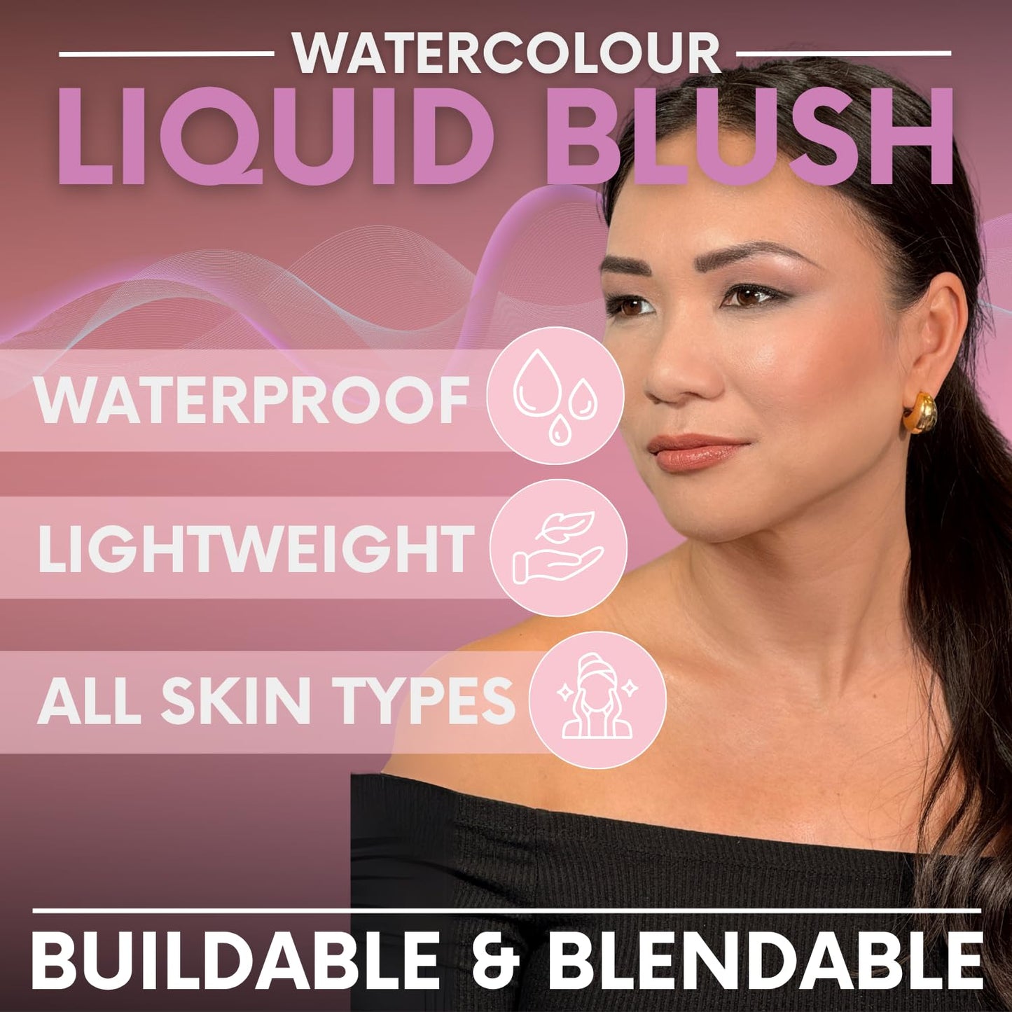 Daniel Sandler Watercolor Liquid Blush - Buildable, Blendable & Long-Lasting Liquid Blush for Cheeks, Lips, & Eyes - Lightweight & Water Resistant Beauty & Personal Care Daniel Sandler