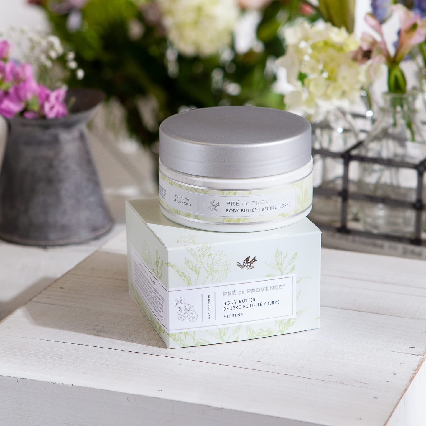 Pre de Provence Collection Shea Butter Enriched Body Butter Soothing & Hydrating Emollient Cream Body Moisturizer for Women, 6.7 Fl Oz, Verbena Beauty & Personal Care Pre de Provence