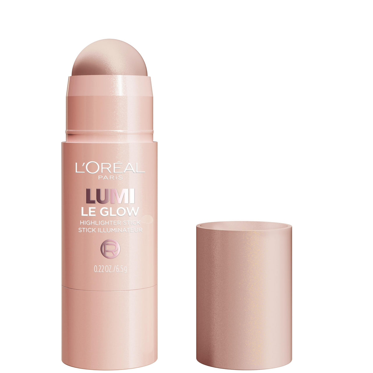 L'Oreal Paris True Match Lumi Le Glow Highlighter Stick, Luminous, Satin, Glowy Highlighter for Face and Body, 640 Sparkling Rose, 0.17 Oz
