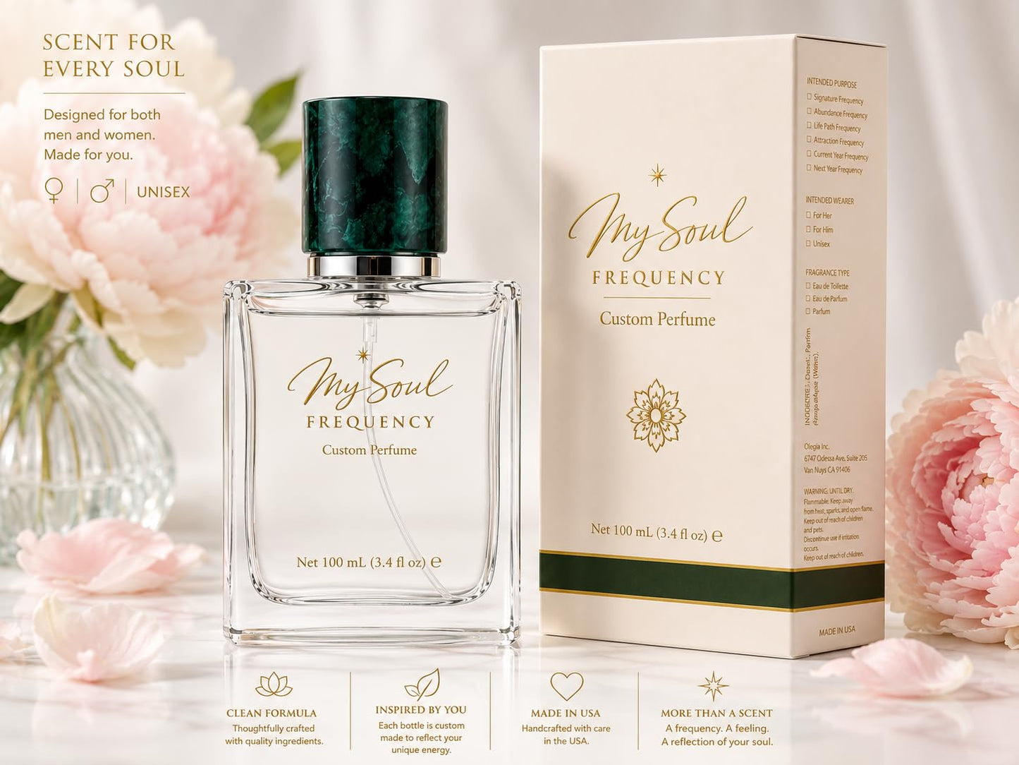 Laritelle My Soul Frequency Custom Perfume, Personalized Date of Birth Fragrance for Women and Men, Unisex, 100 mL Beauty & Personal Care Laritelle