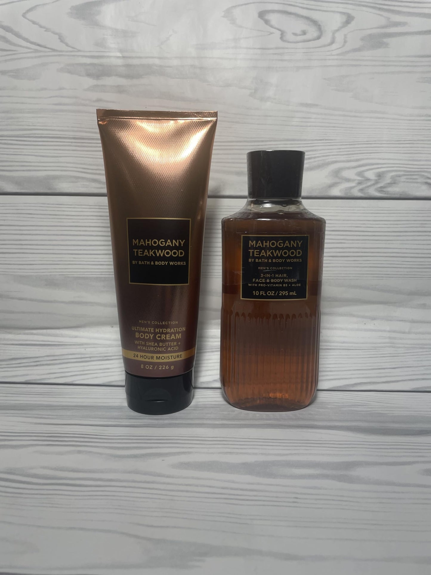 Bath & Body Works Mahogany Teakwood Men's 3-in-1 Hair, Face & Body Wash and Body Cream 2 Piece Set Beauty & Personal Care Bath & Body Works
