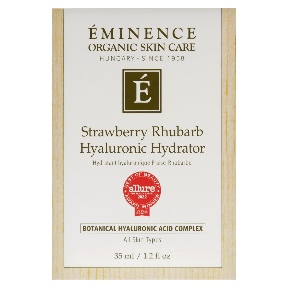 Eminence Strawberry Rhubarb Hyaluronic Hydrator for Unisex - 1.2 oz Cream