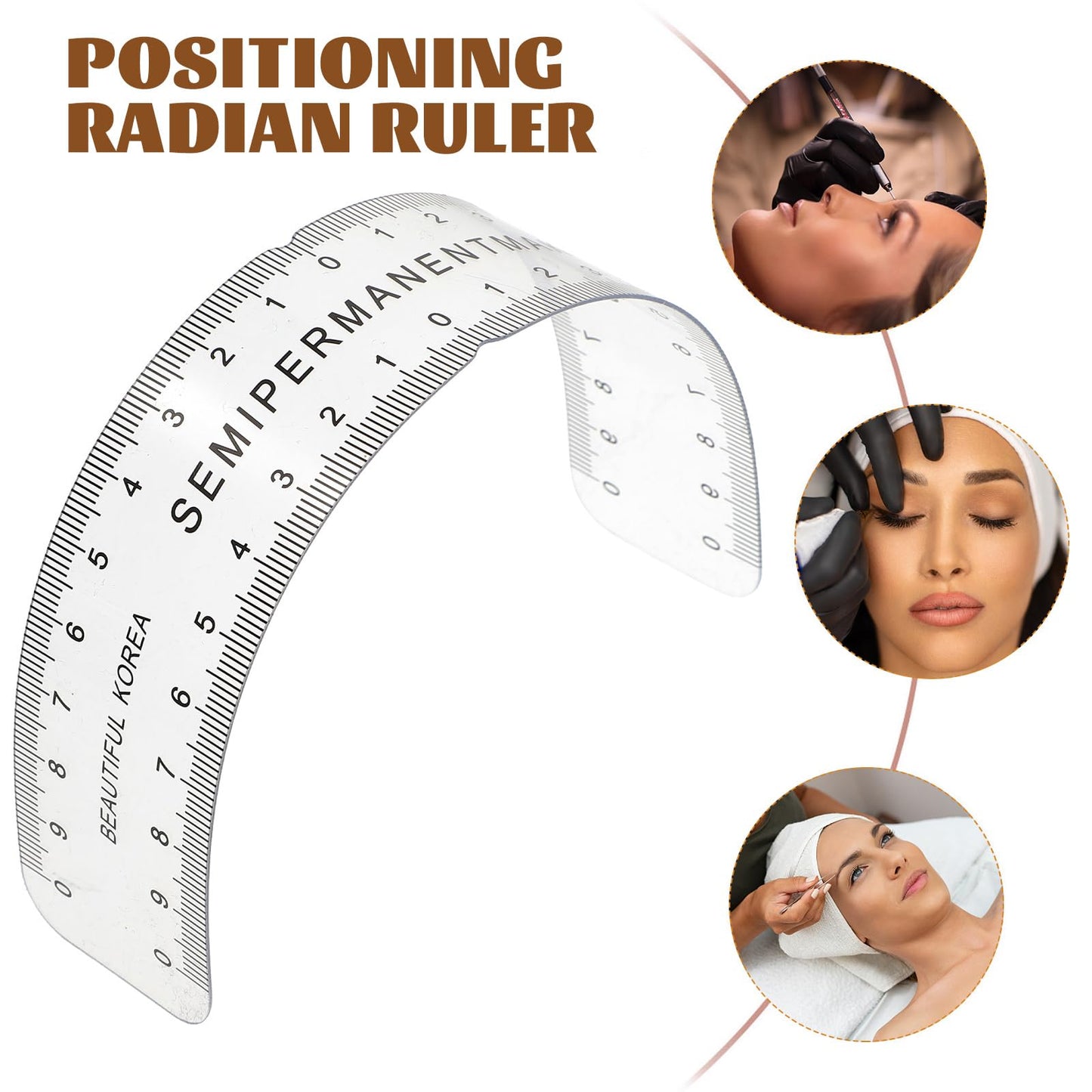 1pc Eyebrow Ruler for Microblading - Curved Plastic Positioning Tool for Accurate Eyebrow Shaping - Ideal for Professional and Home Use Beauty & Personal Care Healifty