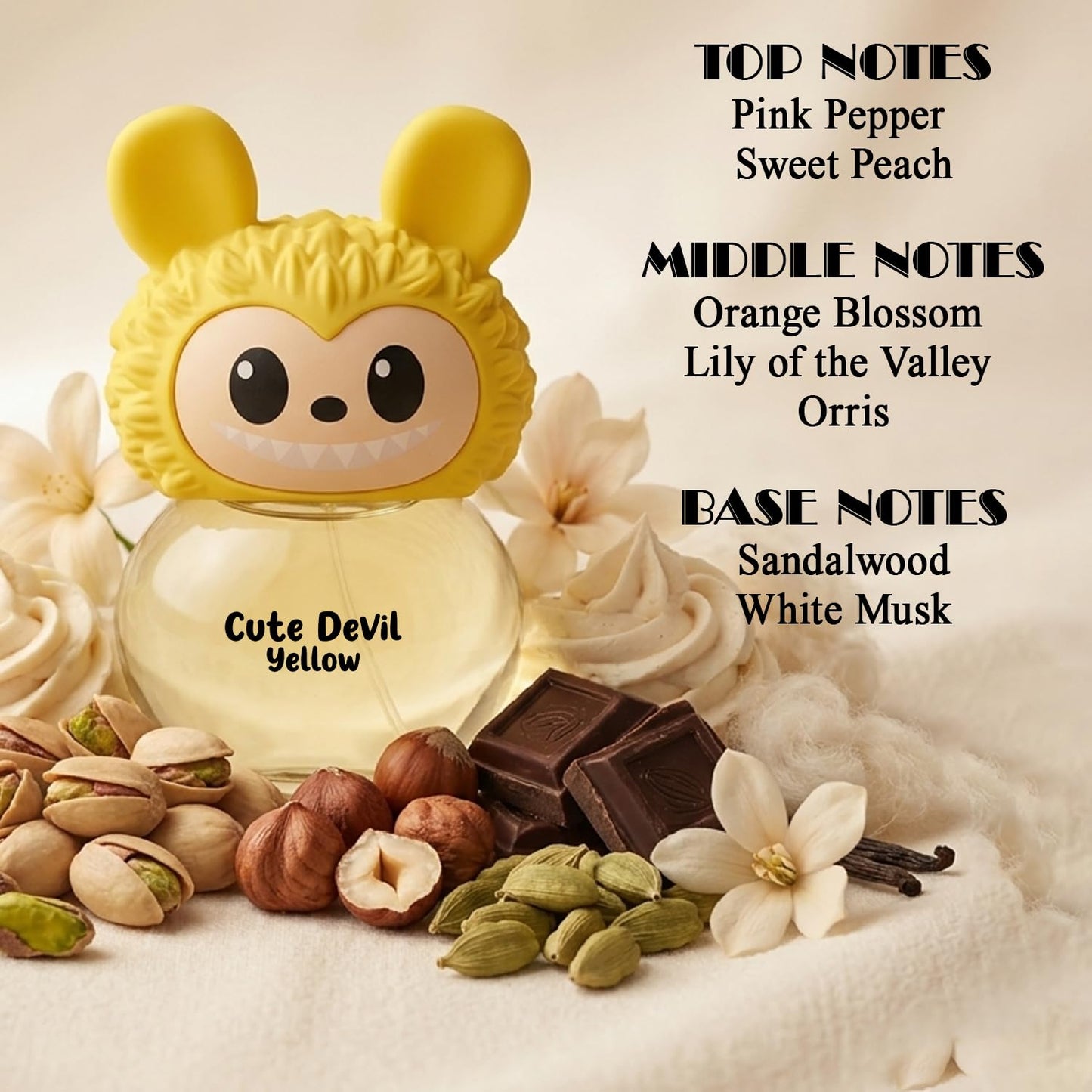 AHUJA Cute Devil Yellow Perfume 100ml - Sweet Peach & Orris Eau De Parfum - Soft Clean Floral Scent Beauty & Personal Care AHUJA