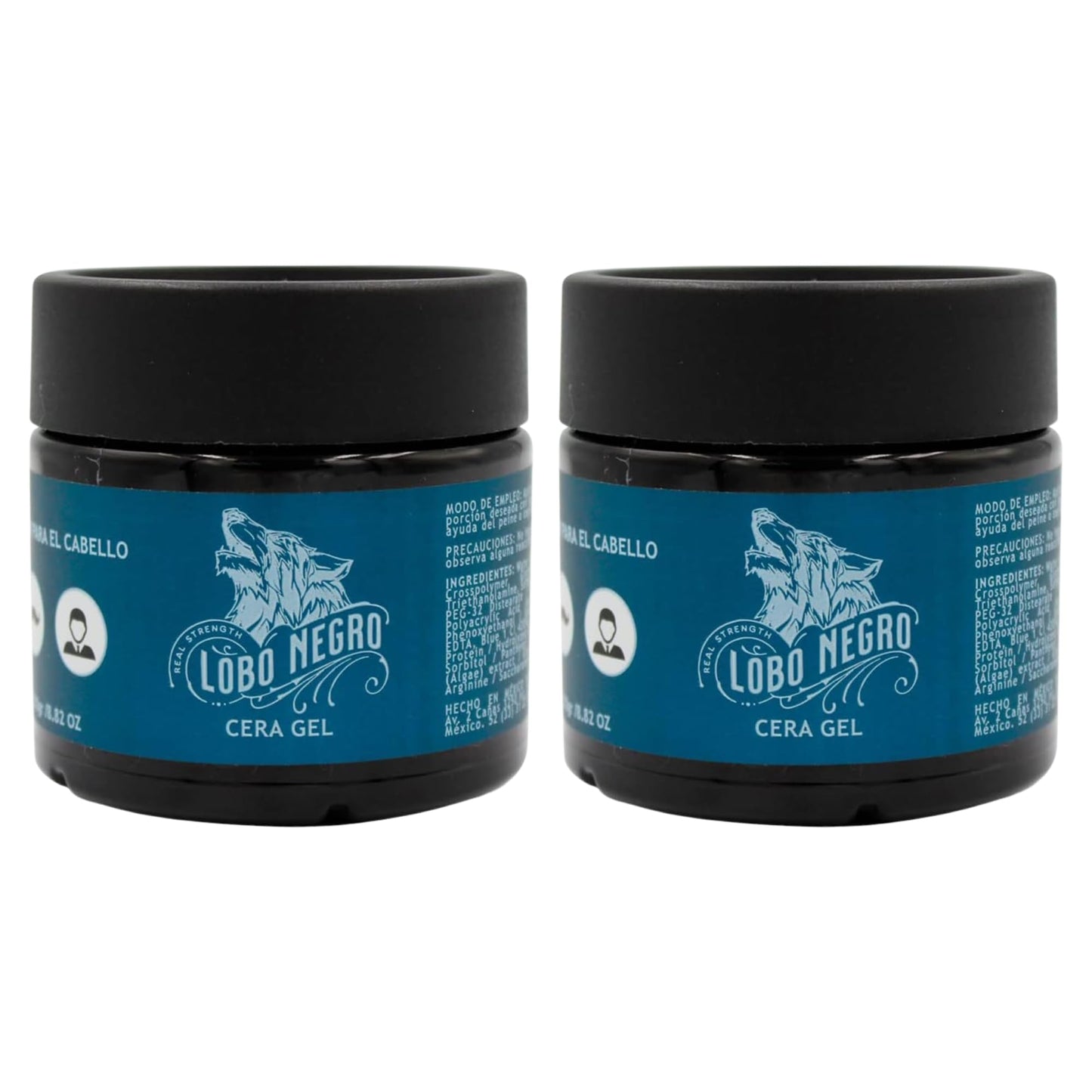 Tu Salud Plus Lobo Negro Cera Wax Gel 250g - Strong Hold, High Shine Hair Styling Wax Gel for Men - Long-Lasting, Non-Flaky/Cera para Cabello Lobo Beauty & Personal Care Tu Salud Plus