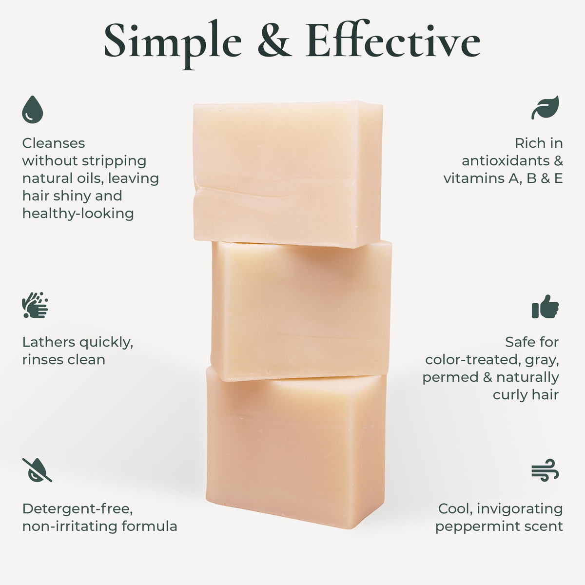 J.R.LIGGETT'S All-Natural Shampoo Bar, Supports Strong & Healthy Hair (Jojoba & Pepperm, 2-Pack)