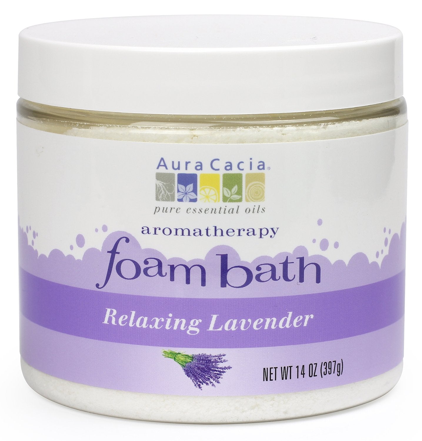 Aura Cacia Aromatherapy Foam Bath, Relaxing Lavender, 14 ounce jar (Pack of 2) Beauty & Personal Care Aura Cacia