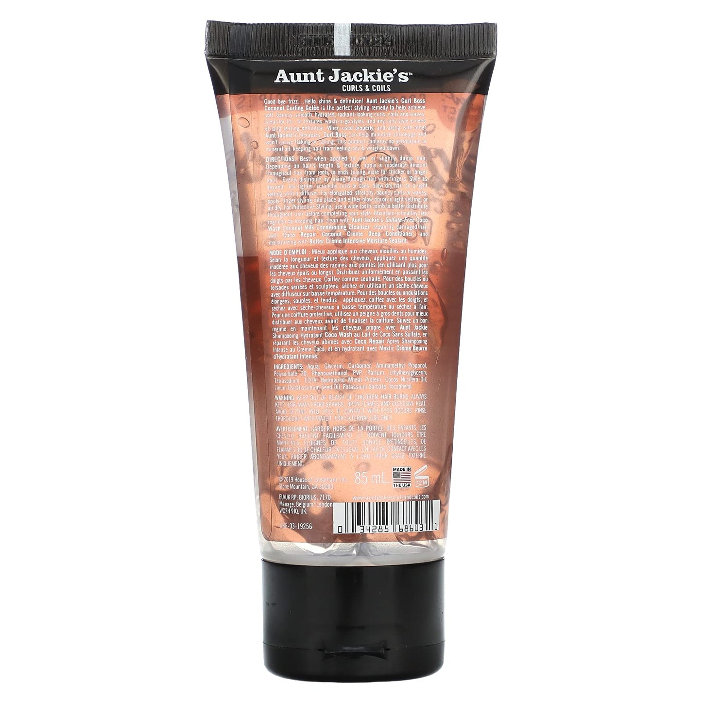 Aunt Jackie's Curl Boss Coconut Curling Gelee Travel Size 3oz Beauty & Personal Care Aunt Jackie's
