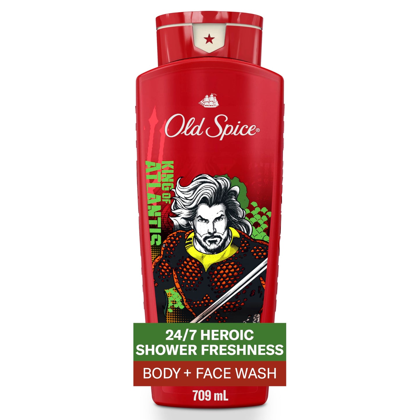 Old Spice Body Wash for Men, Aquaman: King of Atlantis, 3X Defense, 24/7 Shower Fresh with Lasting Scent, Cleansing 2-in-1 Body & Face Wash, Smell Beauty & Personal Care Old Spice