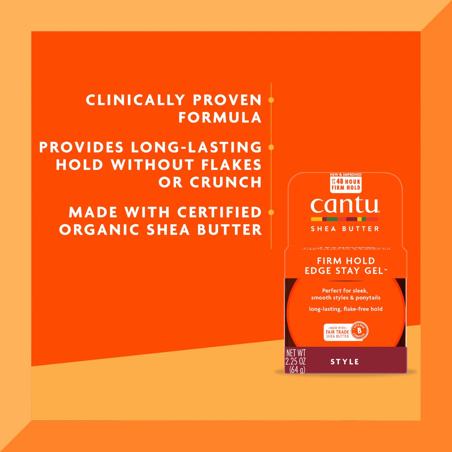 Cantu Extra Hold Edge Stay Gel for Natural Hair with Shea Butter, 2.25 oz (Pack of 4) Beauty & Personal Care Cantu