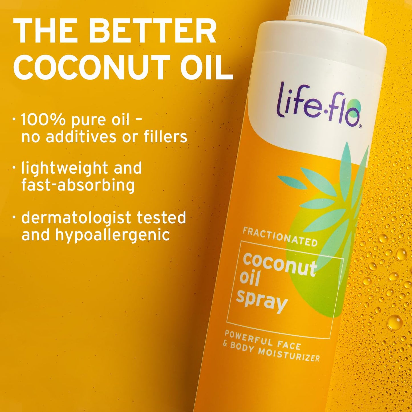 Life-Flo Fractionated Coconut Oil Spray - Liquid Coconut Oil for Skin, Hair and Nails, Lightweight Face Oil, Body Moisturizer, Cuticle Oil Beauty & Personal Care Life-Flo