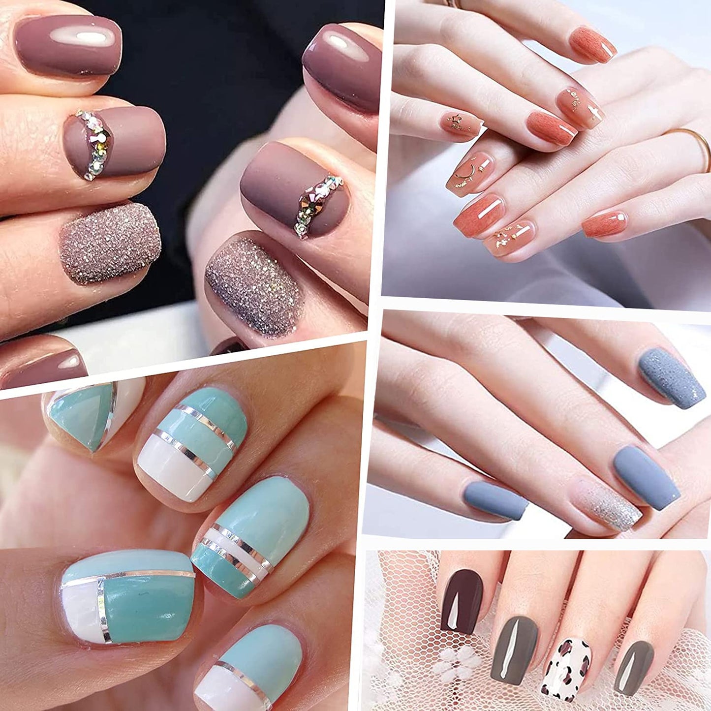 Square Nail Tips Half Cover 500Pcs Clear Acrylic Nails French Short False Nails with Box (Natural) Beauty & Personal Care Ohlove