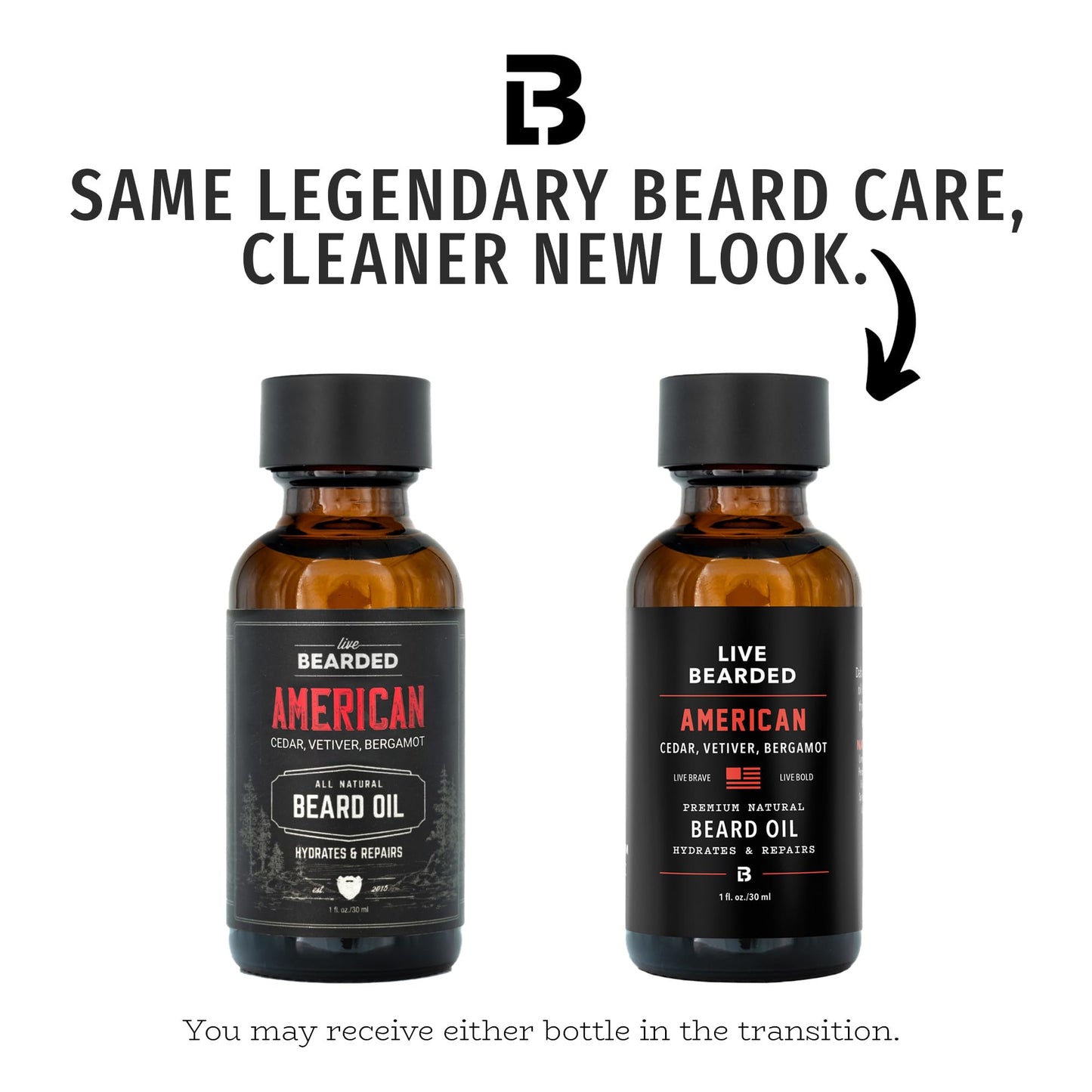 Live Bearded Beard Oil, 1 fl oz - Premium All-Natural Jojoba - Made in the USA - Hair and Skin Care for Men with Dry, Flaky Patches | American Scent Beauty & Personal Care Live Bearded