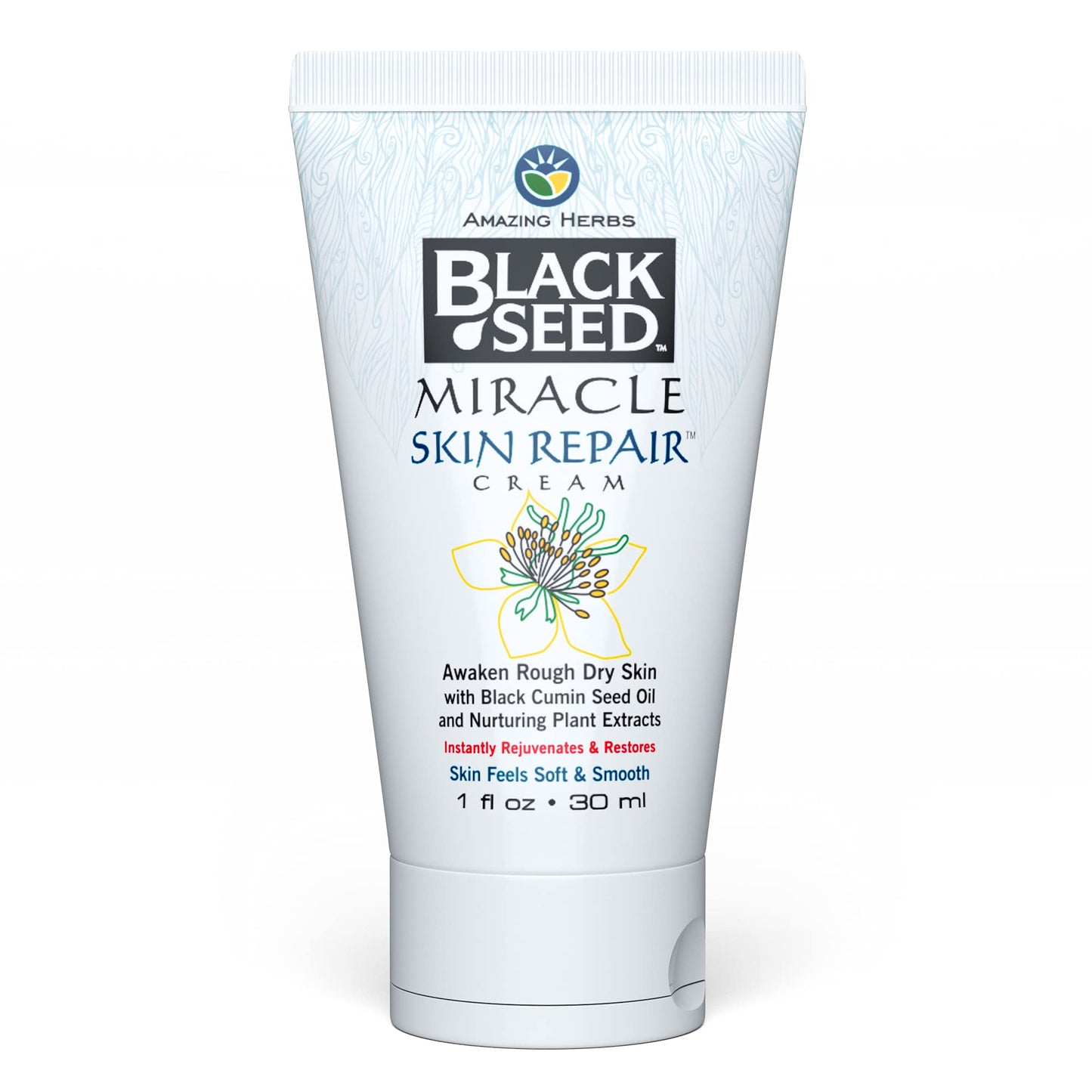 Amazing Herbs Black Seed Miracle Skin Repair Cream - Non-Allergenic Formula, Black Cumin Seed Oil, Vitamin E, & other Essential Oils, Supports Beauty & Personal Care Amazing Herbs