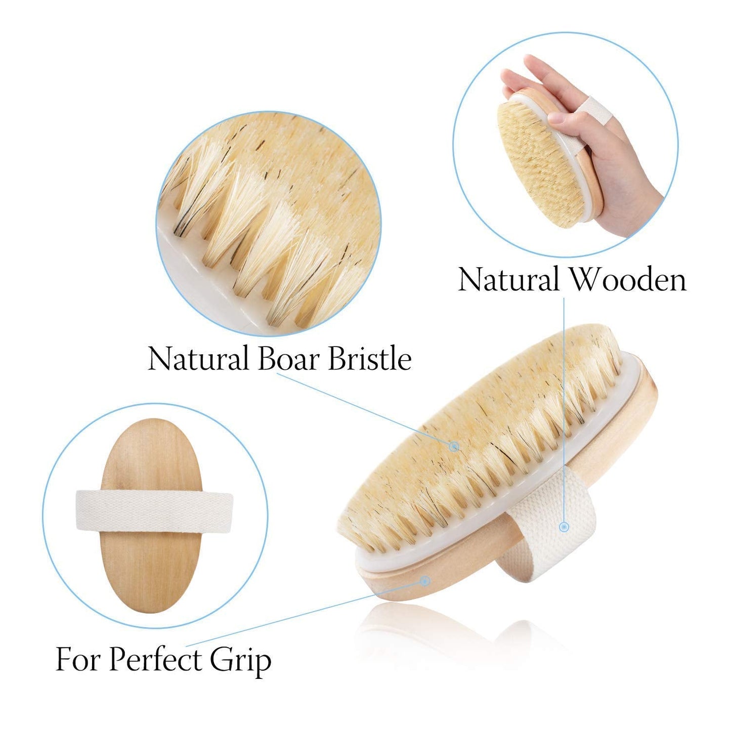 Onwon Dry Brushing Body Brush Anti Cellulite Exfoliating Brush Body Scrub Brush Remove Dead Skin and Tiredness, Gentle Massage Stimulates Blood Beauty and Personal Care Onwon