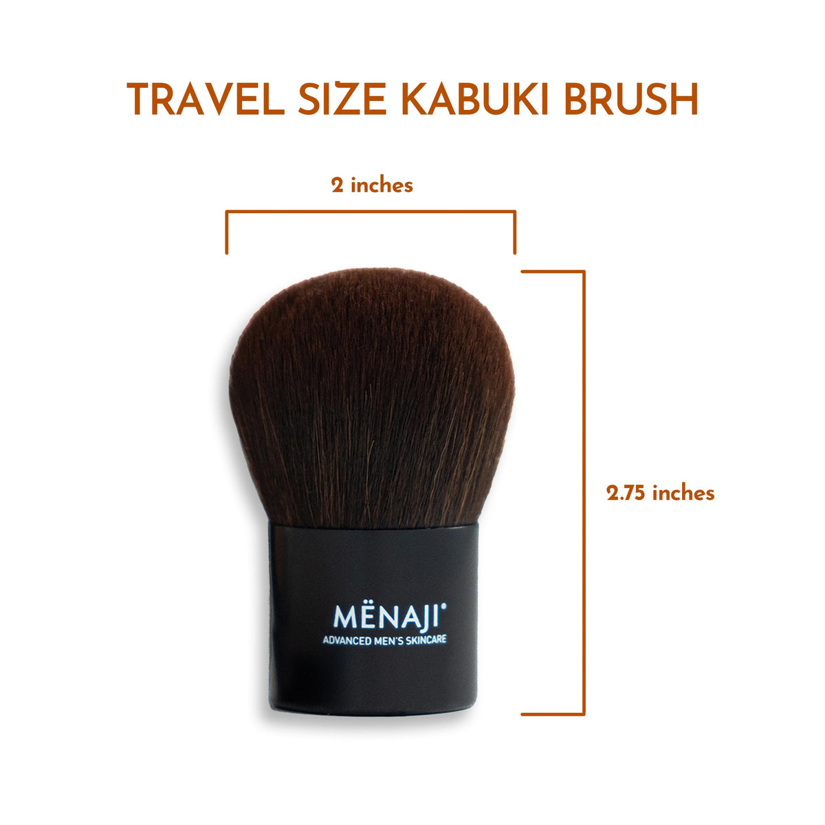 MENAJI Deluxe Kabuki Brush for Men - Professional Makeup Foundation Brush for Powder, Liquid & Cream - Travel-Friendly makeup Brushes for Flawless