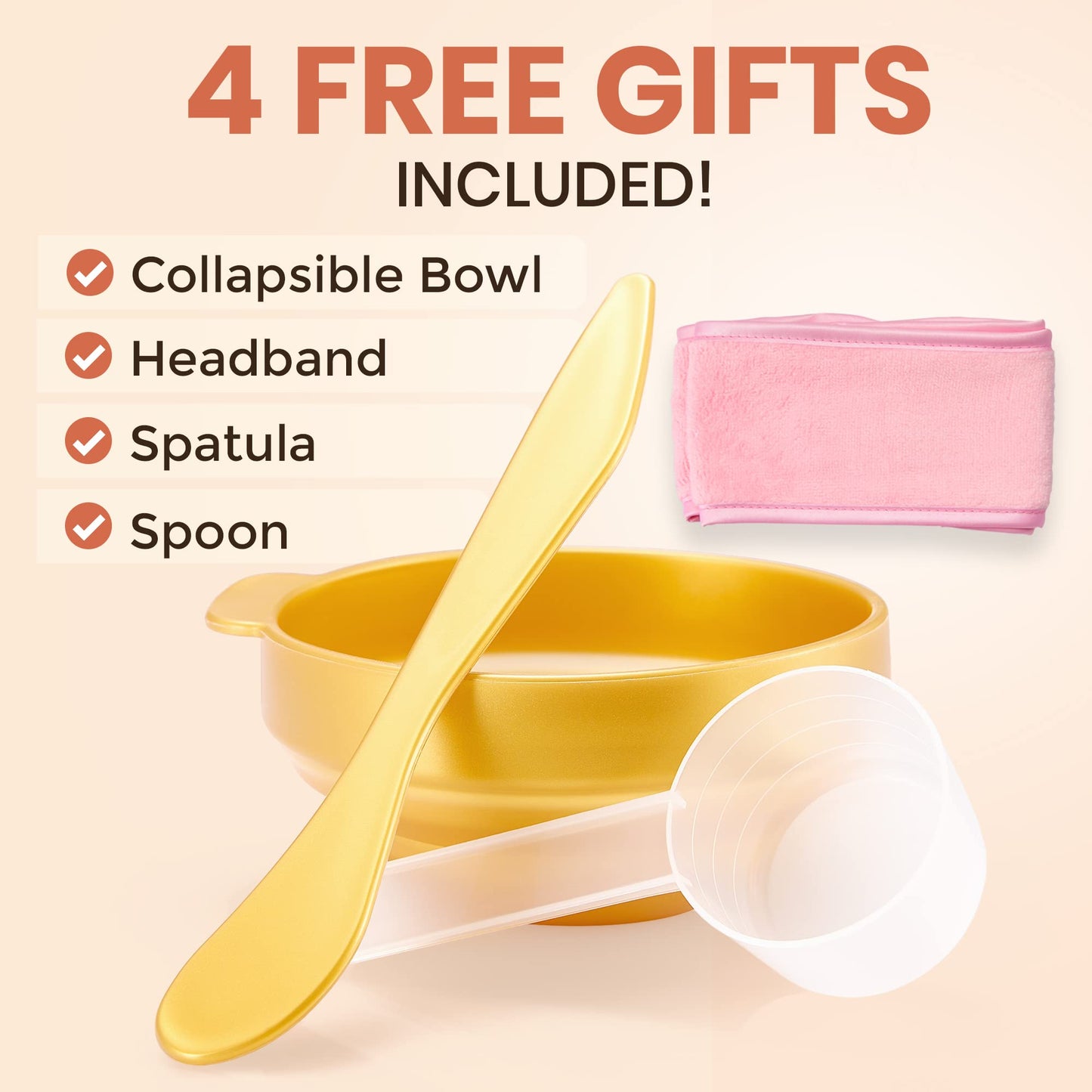 BRÜUN Jelly Mask Jar 24k Gold Mandelic AC AHA Peel-Off Face Care Rubber Mask | 23 fl oz Skin Care Moisturizing Gel Mask Jar Spa Set Beauty & Personal Care BRÜUN