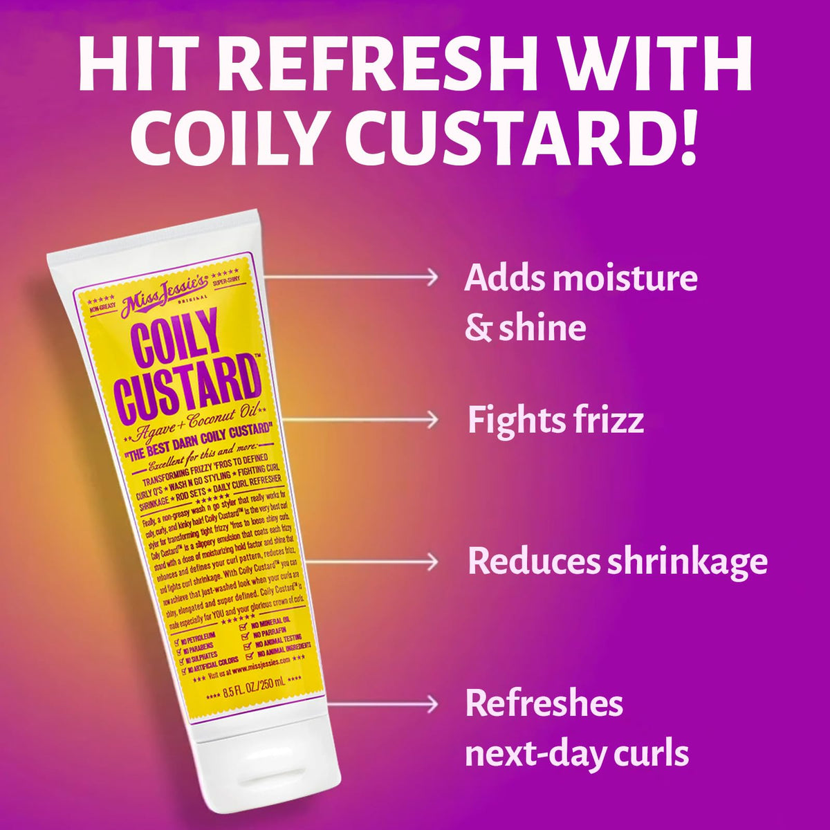 Miss Jessie's Coily Custard Unisex Emulsion 8.5 oz Beauty & Personal Care Miss Jessie's