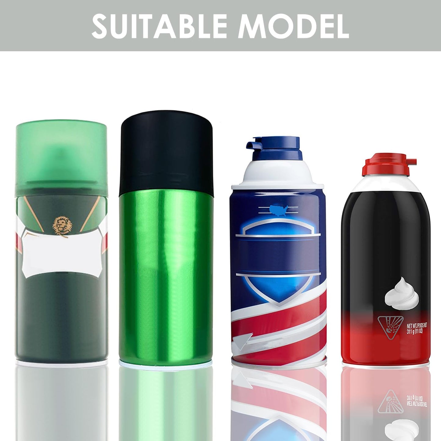 Linkidea 2 Pack Silicone Shaving Can Holder, 2.5" Anti-Rust Stand for Shaving Gel & Foam Cans, Bathroom Countertop Protector, Compatible Beauty and Personal Care Linkidea