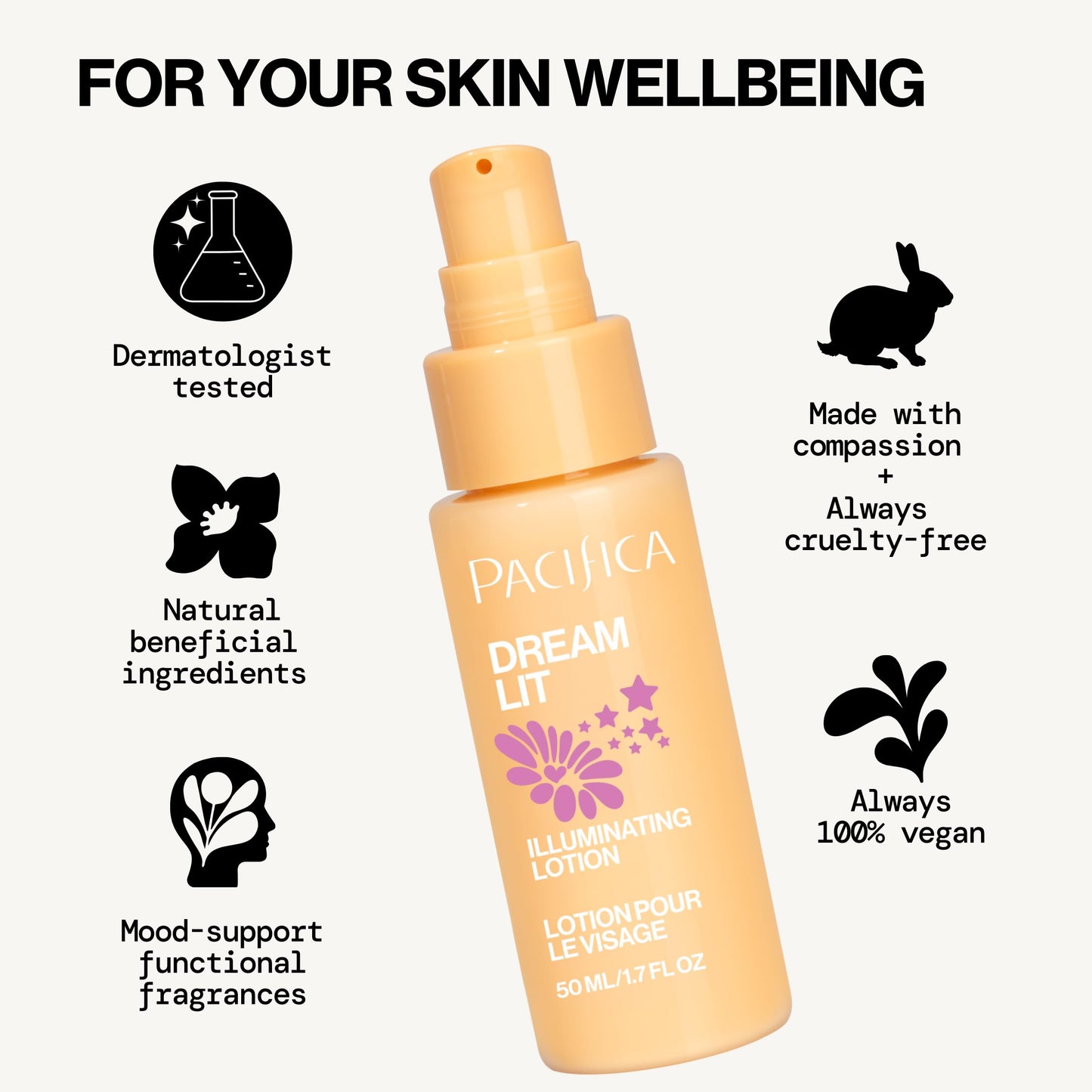 Pacifica Dreamlit Illuminating Facial Lotion - Vitamin C & Niacinamide Brightening Moisturizer for Radiant Glow - Natural Dewy Finish Hydrates Beauty & Personal Care Pacifica