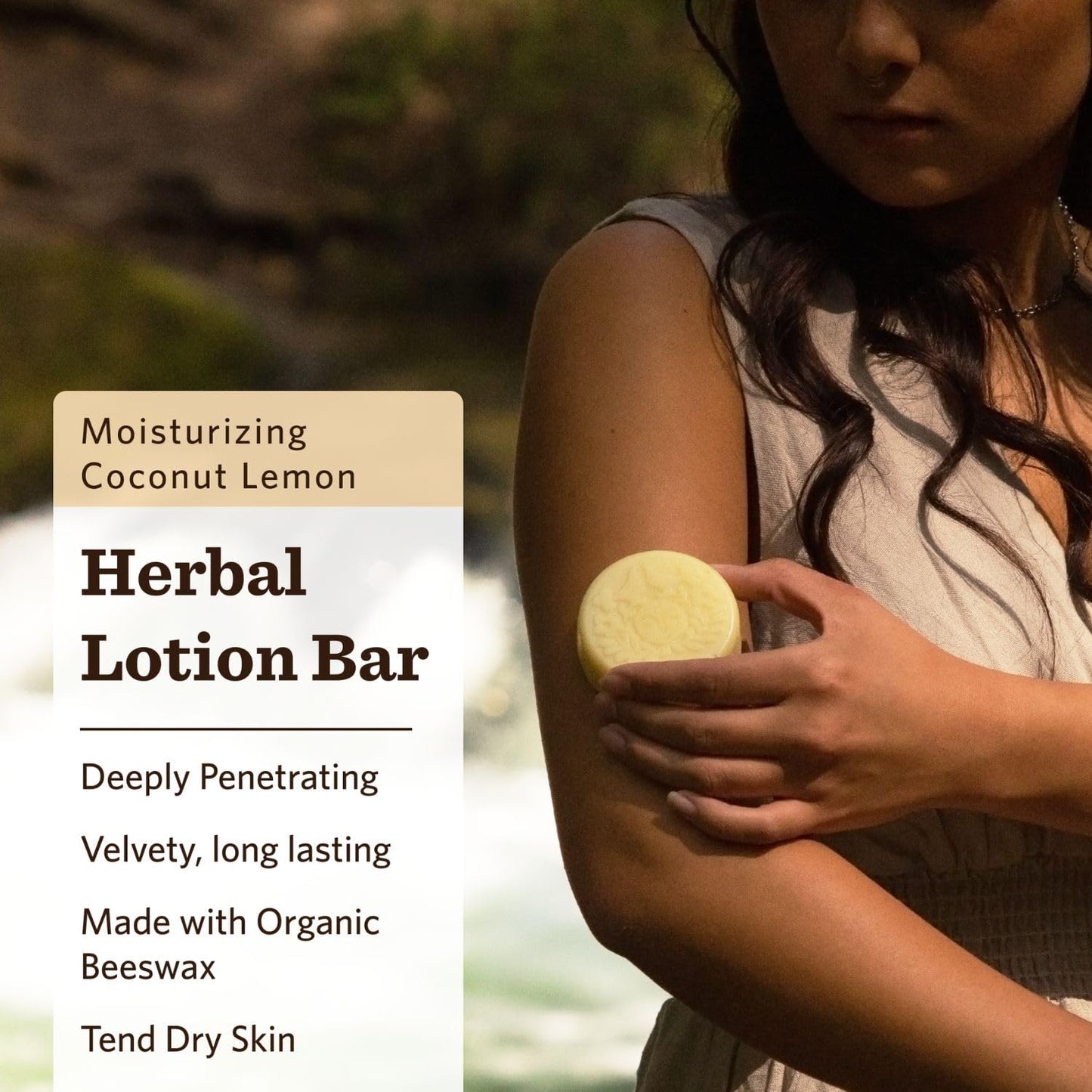 Moon Valley Organics Herbal Lotion Bar in Coconut Lemon, Moon Melt Bar, Calendula and Comfrey, Beeswax, Heal and Restore Chapped Skin, Soothing Beauty & Personal Care Moon Valley Organics