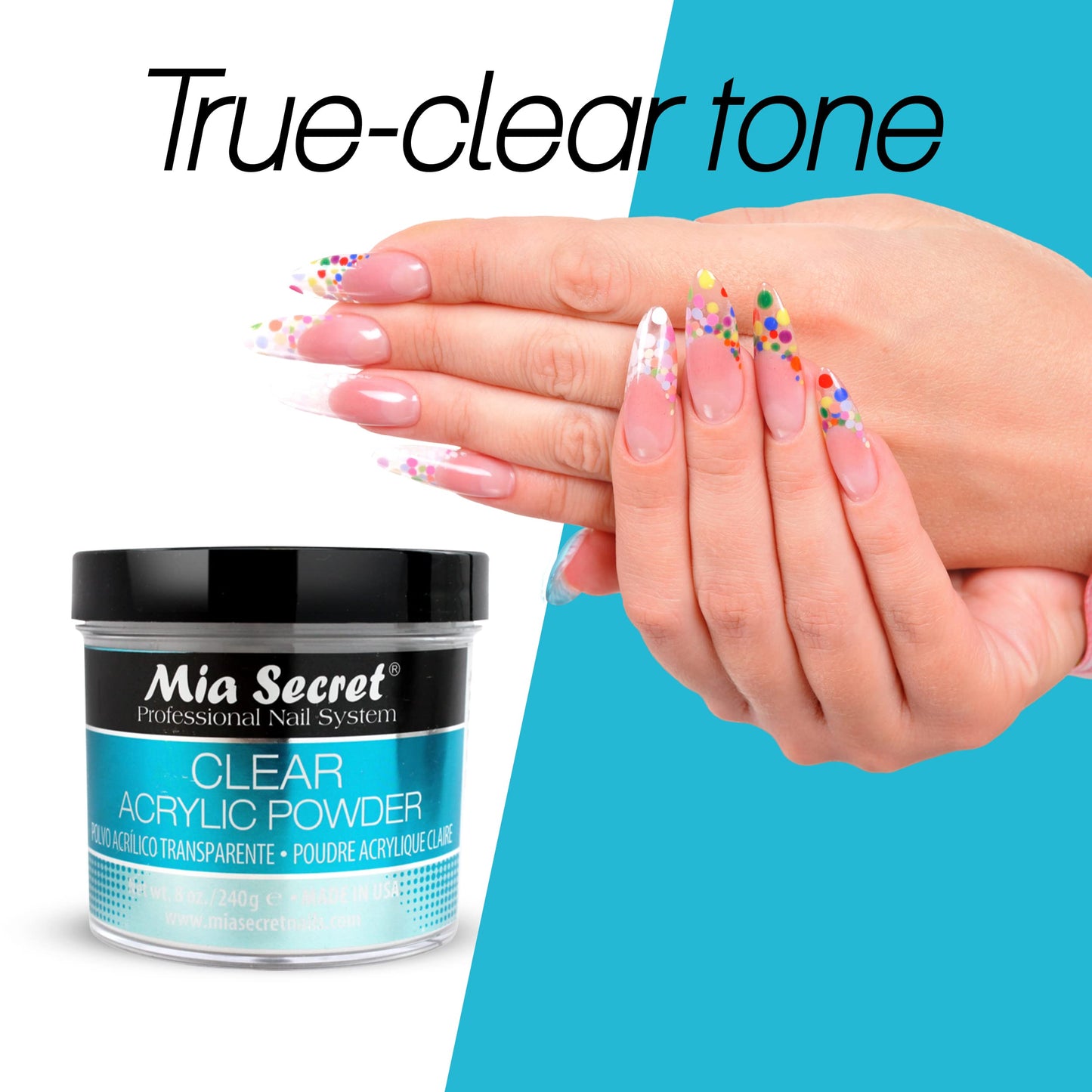 Mia Secret Clear Acrylic Powder (8oz) Beauty & Personal Care Mia Secret
