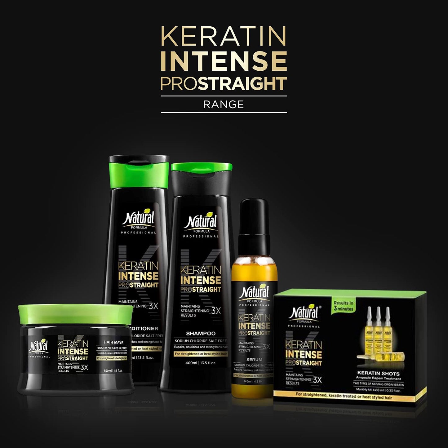 Natural FORMULA Keratin Intense Hair Serum - 4.8 fl.oz - Sodium Chloride Salt-Free Keratin Hair Serum - Hair Repair Treatment For Frizz Free Beauty & Personal Care Natural FORMULA