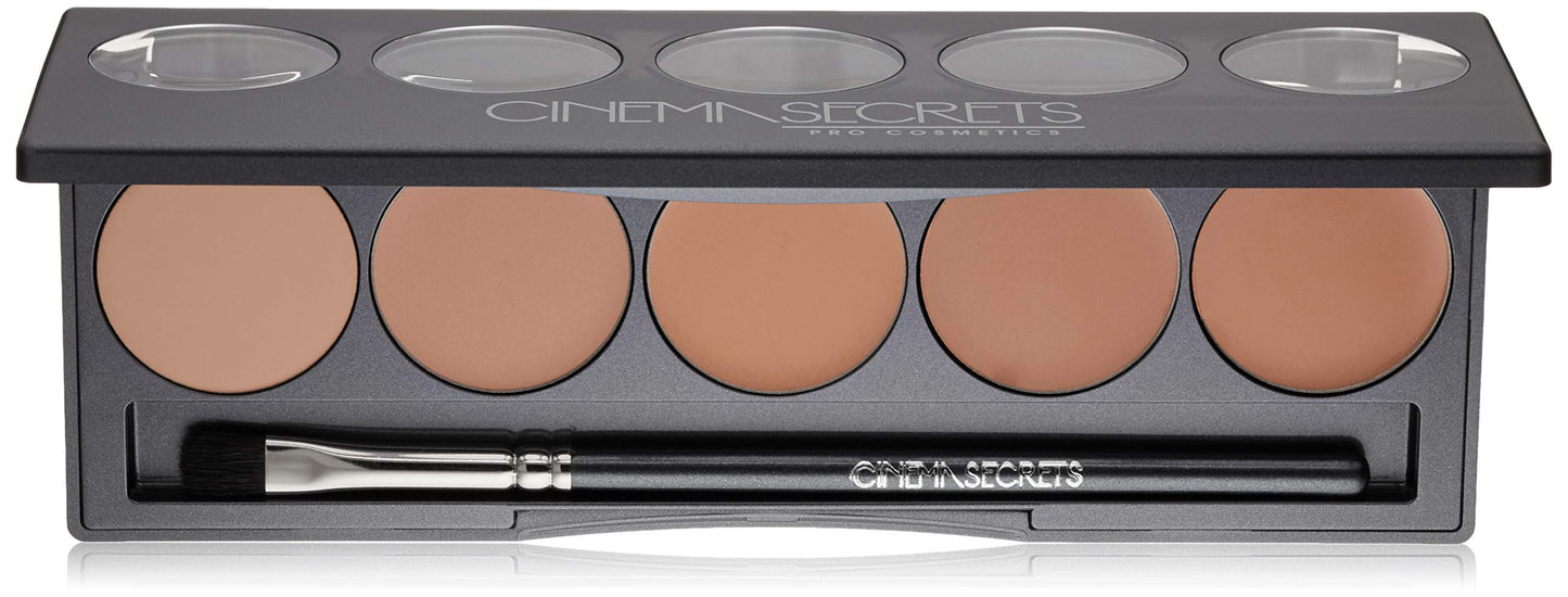 Cinema Secrets Ultimate Foundation 5-in1 Palette - Light-Med Pink-Beige Undertones, 500A series, Buildable Coverage, Long-Wear Matte Finish Beauty & Personal Care CINEMA SECRETS